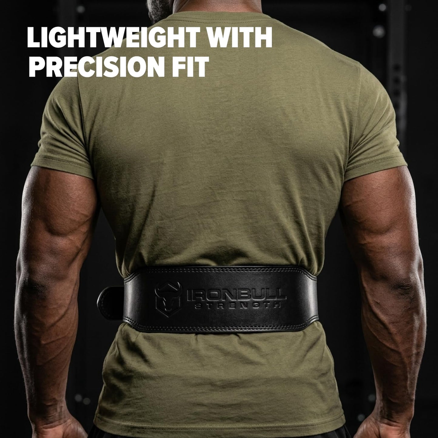 7mm Leather Weight Lifting Belt - 4" Wide Tapered Premium Leather Lifting Belt for Gym, Workout & Weight Training - Weightlifting Belts for Men and Women (Large, Black)