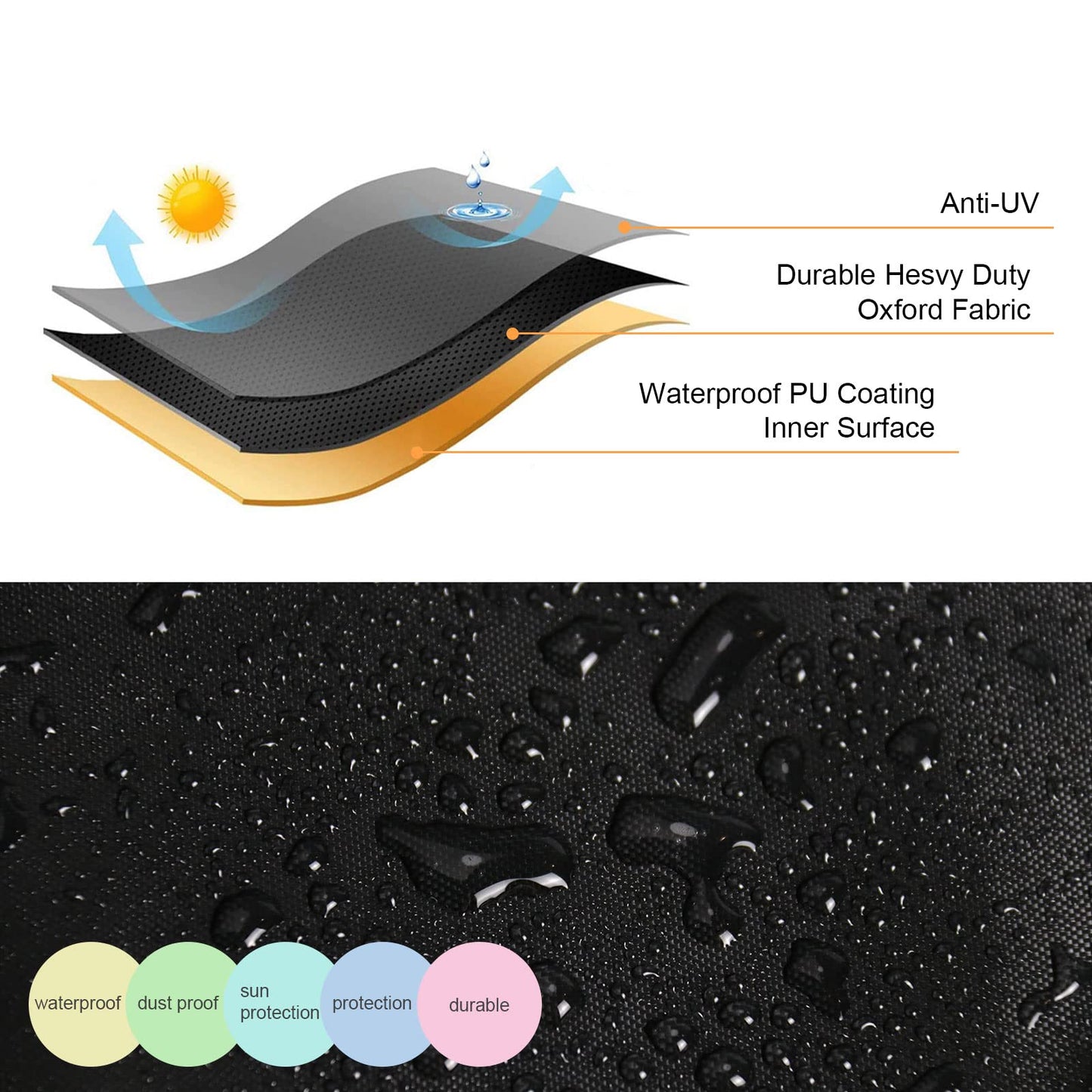 Weight Bench Cover - Exercise Workout Bench Cover Waterproof Protective Covers for Sit-Up Board - 55"L×18"W×16"H, Black