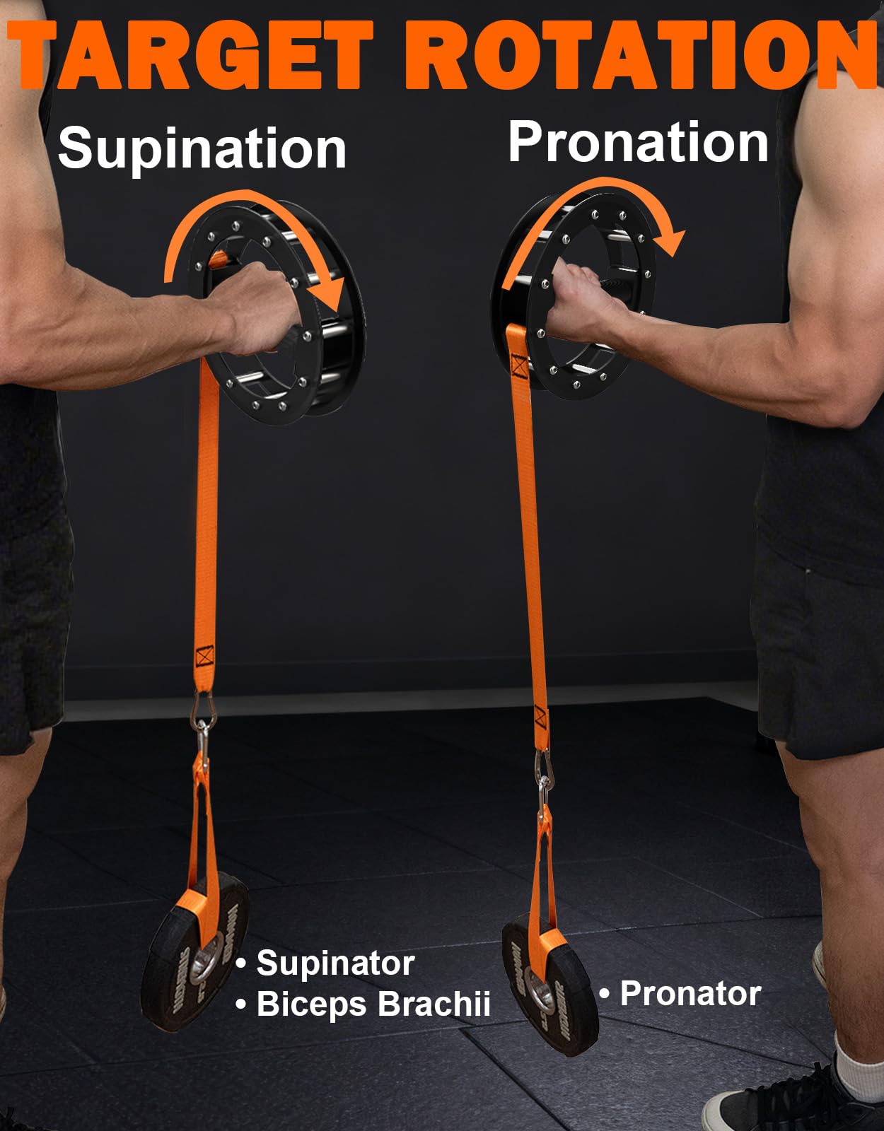 Fitarc Wrist Rotation Exerciser,Forearm Strengthener Trainer,Forearm Bar for Pronation/Supination,Arm Wrestling Training,Pronator Muscle Rrainer Forearm Developer - Patent Pending