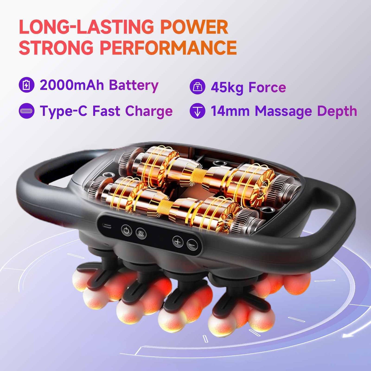 LOVMASSG 28-Heads Massage Gun Set for Total Body Muscle Recovery, Deep Tissue Percussion Massager with 9 Adjustable Modes, Quiet High-Power Back & Full-Body Massager for Home, Gym & Office,
