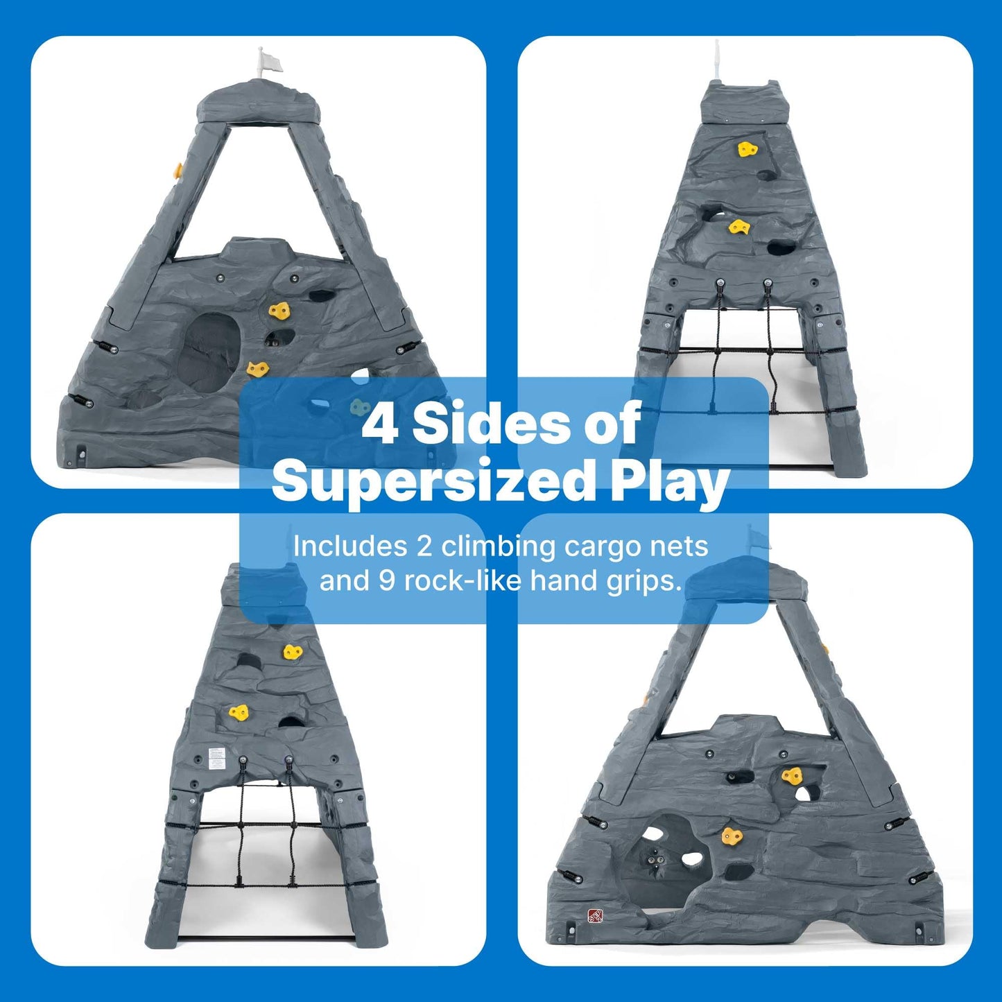Step2 Skyward Summit for Kids, Climbing Wall Playset for Toddlers, Ages 4 –8 Years Old, Easy to Assemble Kids Outdoor Playground for Backyard