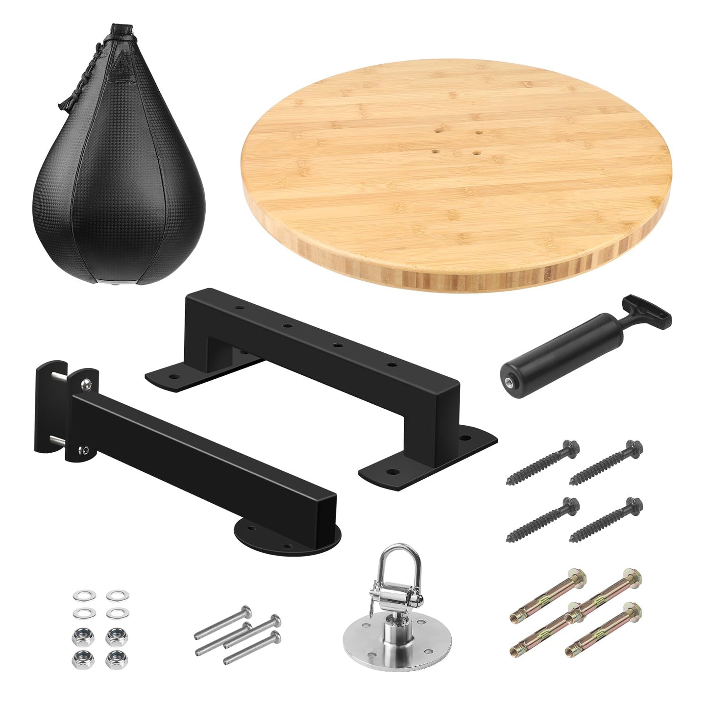 WYGVNR Hardwood Speed Bag Platform, Adjustable Speed Bag Mount Swivels for Boxing Training, Workout (Bamboo)