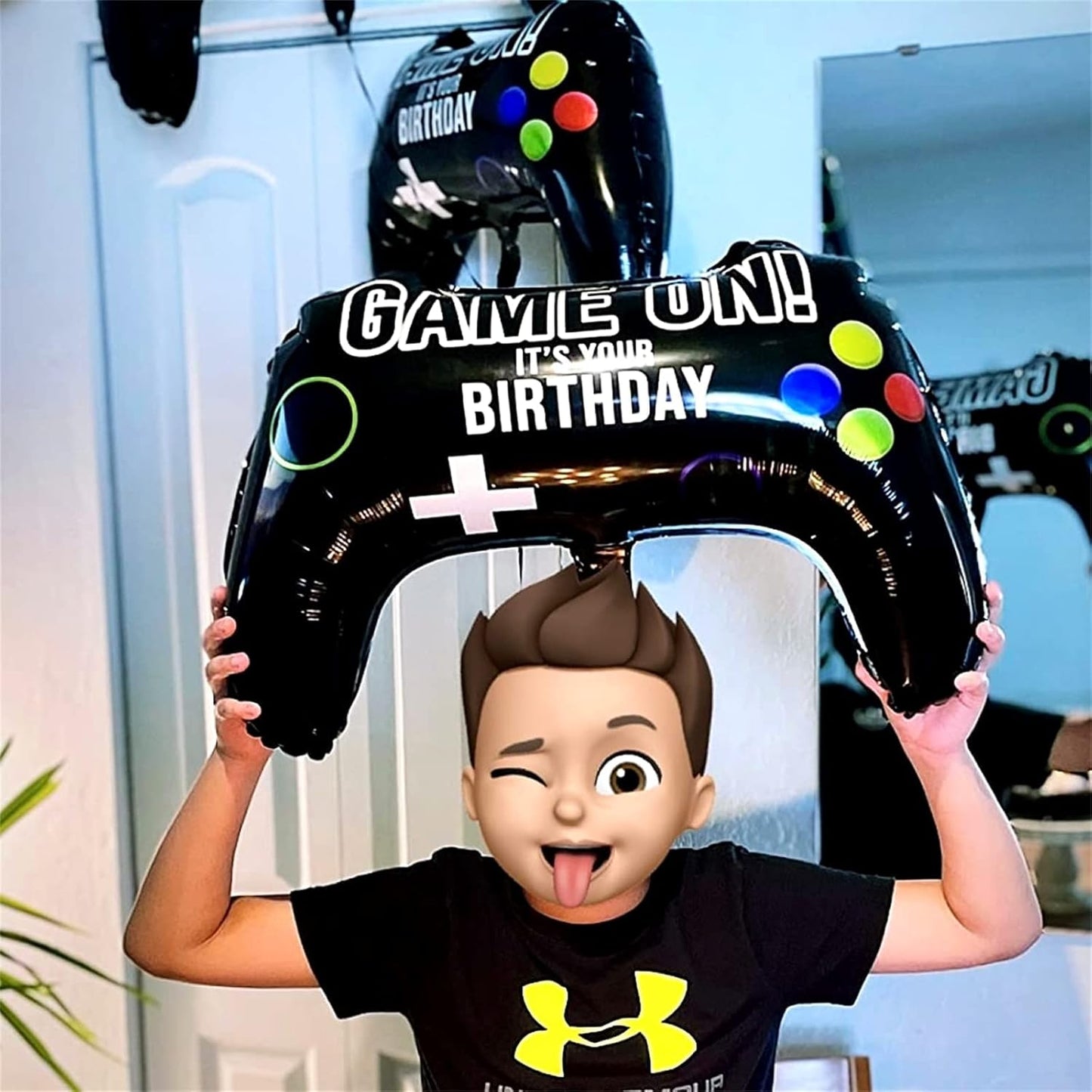 Skiennix Video Game Party Balloons - Giant Controller Mylar Foil Balloons | 5-Piece Set for Kids' Birthday Celebrations