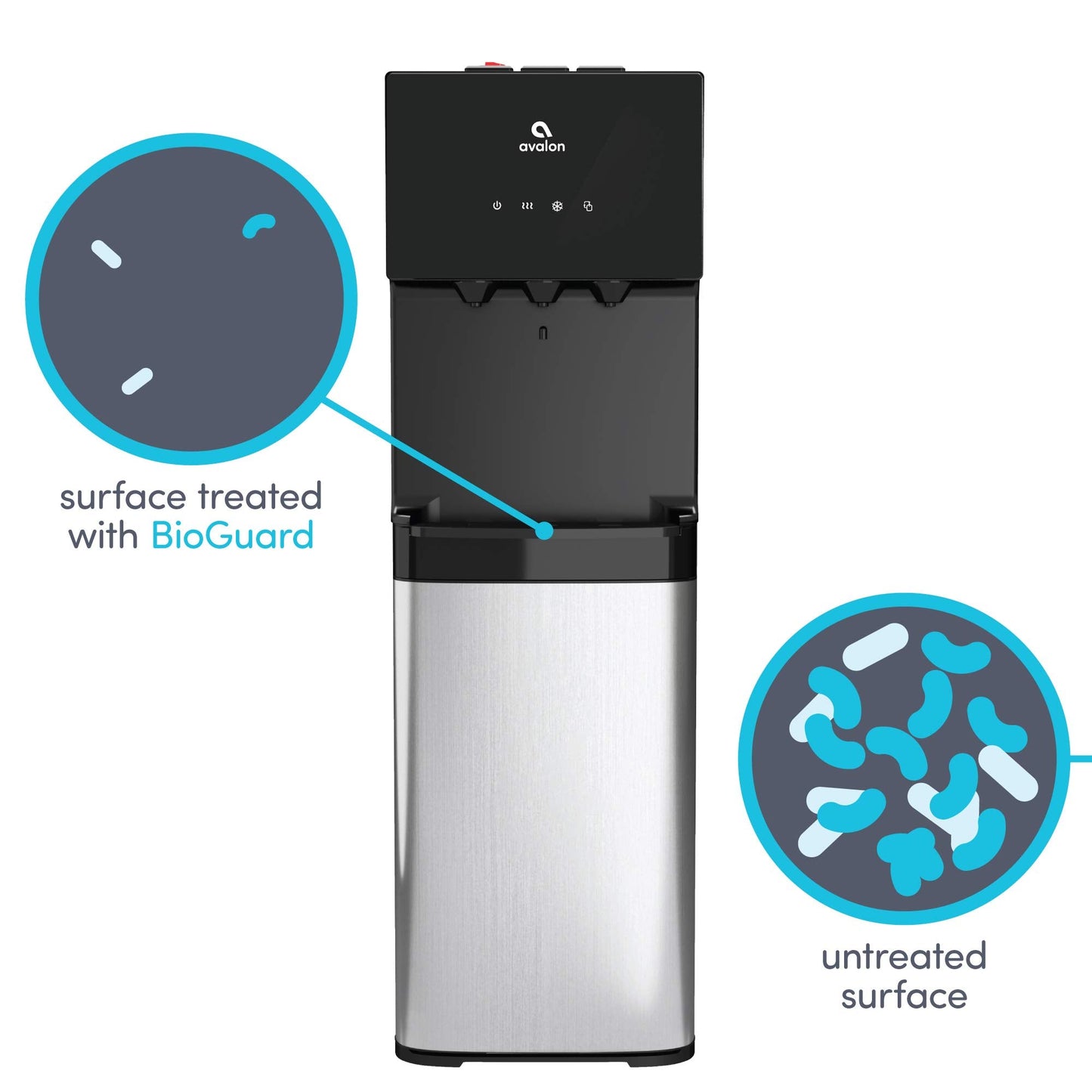 Avalon A4BLWTRCLR Bottom Loading Water Cooler Water Dispenser - 3 Temperature Settings - Hot, Cold & Room Water, Durable Stainless Steel Cabinet, Bottom Loading - UL/Energy Star Approved