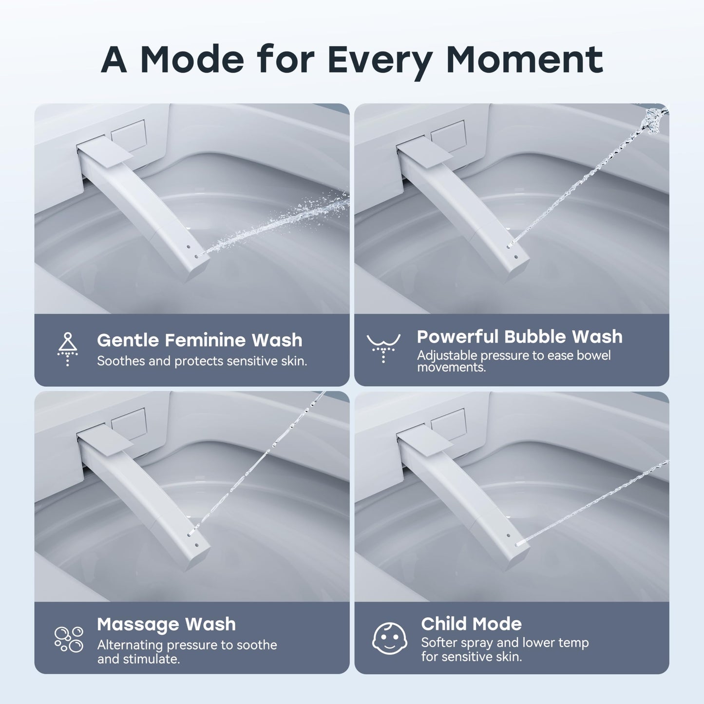 HOROW T39 Luxury Smart Toilet with Bidet, Modern Elongated Toilet for Bathroom Remodel, ADA Bidet Toilet with Anti-Splatter Foam Shield, Smart Display, Heated Seat & Instant Warm Water, Night Light