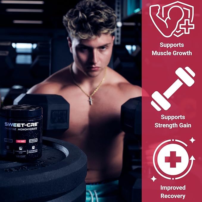 Creatine Monohydrate – 5g Creatine Monohydrate Powder – Advanced Creatine for Women and Men – Bulk Supplements Creatine with Organic Ingredients – Delicious Fruit Punch Flavor – 10oz