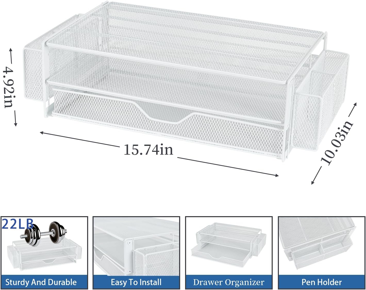 Riser2-Tier 2 AUPSEN Computer Monitor Stands Desk Organizers and Accessories, Office Desk Accessories Organizer