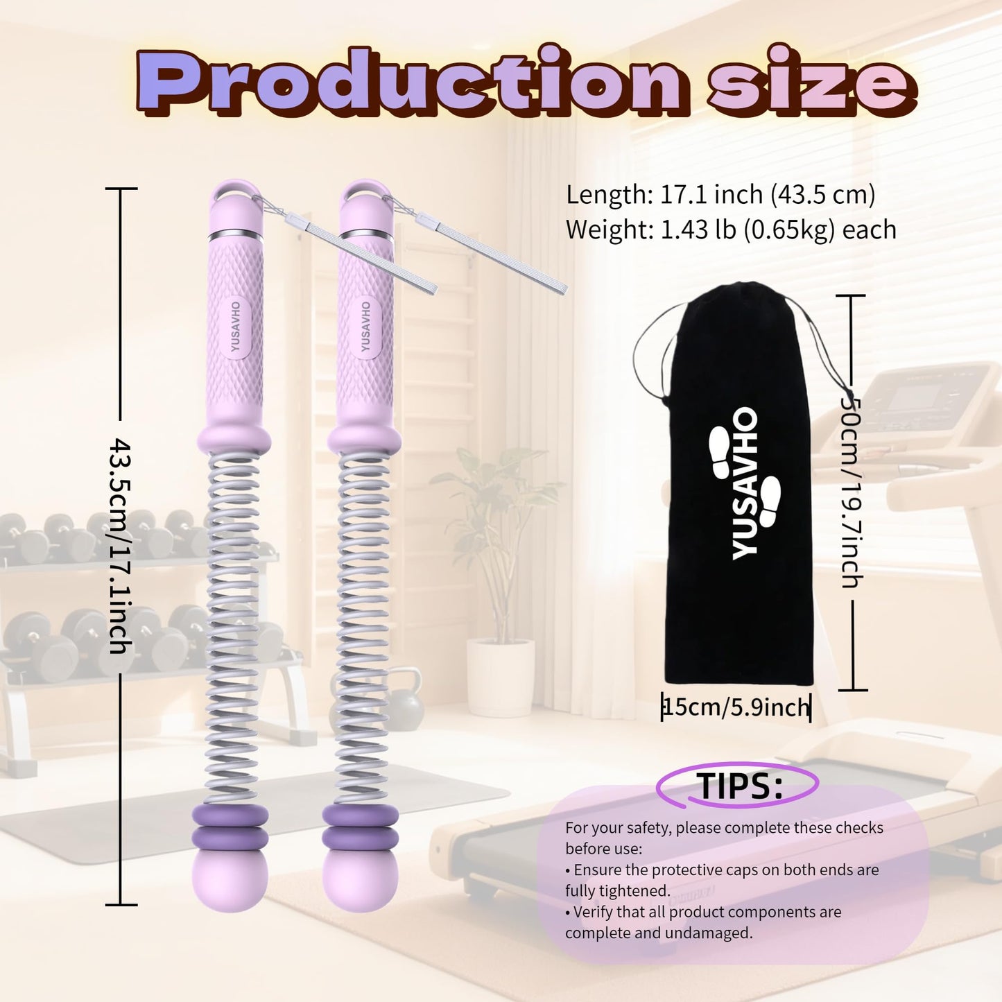 Adjustable Ropeless Battle Ropes for Home Gym for Men & Women, Quiet Air Resistance Heavy Duty Cordless Battle Rope,Exercise Ropes with Variable Resistance, Strength & Low-Impact Cardio for HIIT