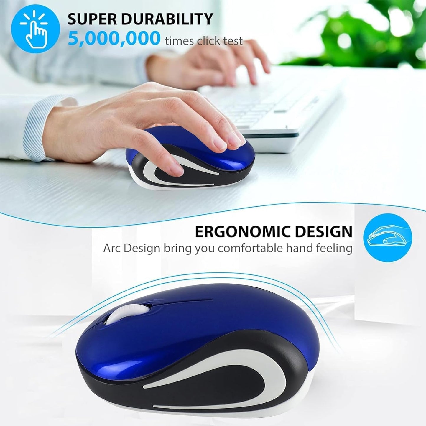 SHARE SUNSHINE 3 1000 Wireless Mouse Mini Small Silent Cute Pocket Portable Compact Travel USB Tiny Optical Mice