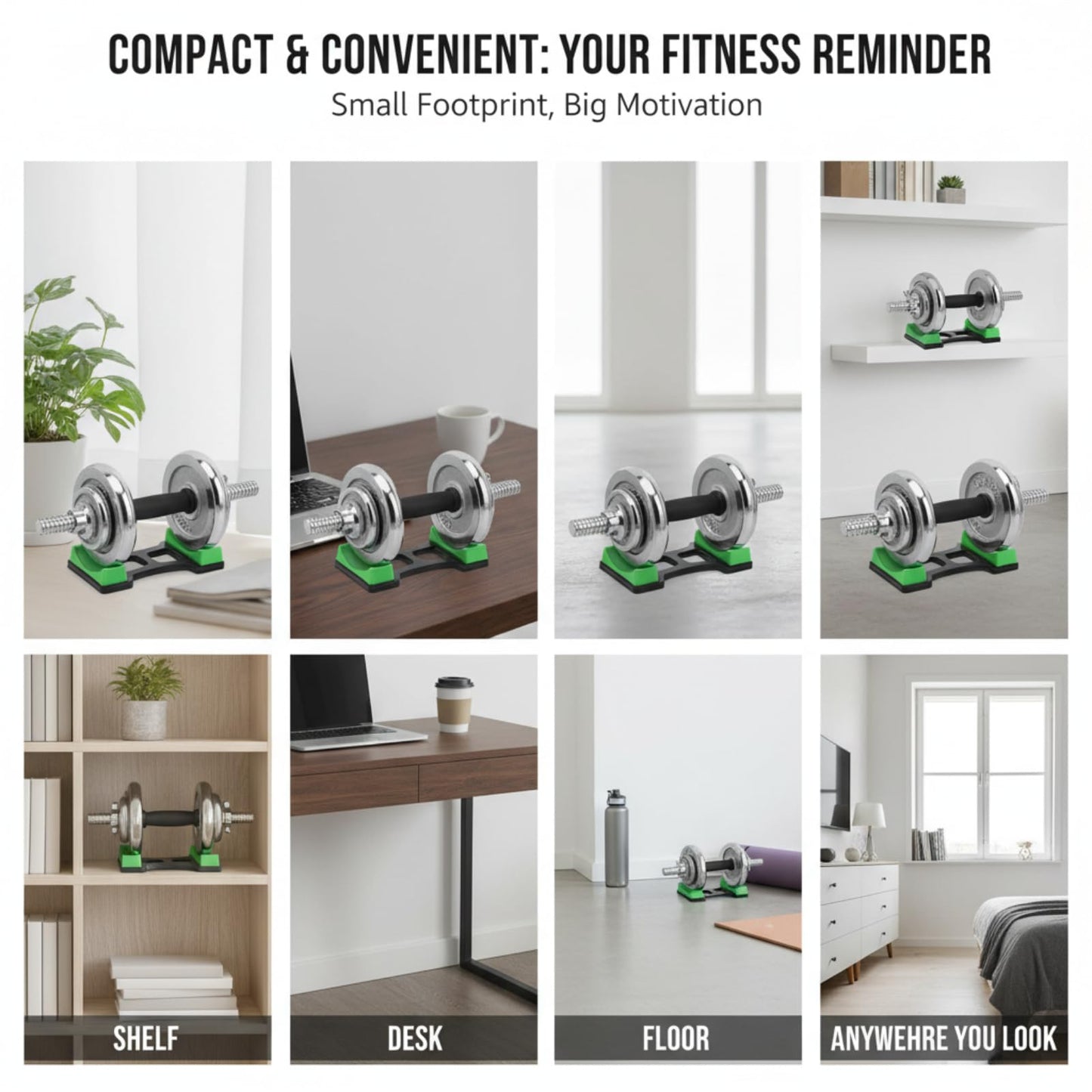 Oumefar 1 Pair Dumbbell Rack Mat Stand Holder ABS Plastic NonSlip Floor Protection Fitness Equipment For Home Gym Workout Storage 60KG Bearing