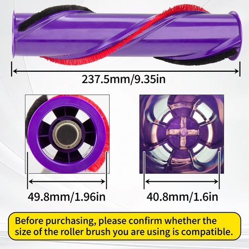 For Dyson V8 Roller Brush Replacement - For Dyson V8 Animal/Motorhead Cordless Vacuum Head Attachments, Part No. 967485-01