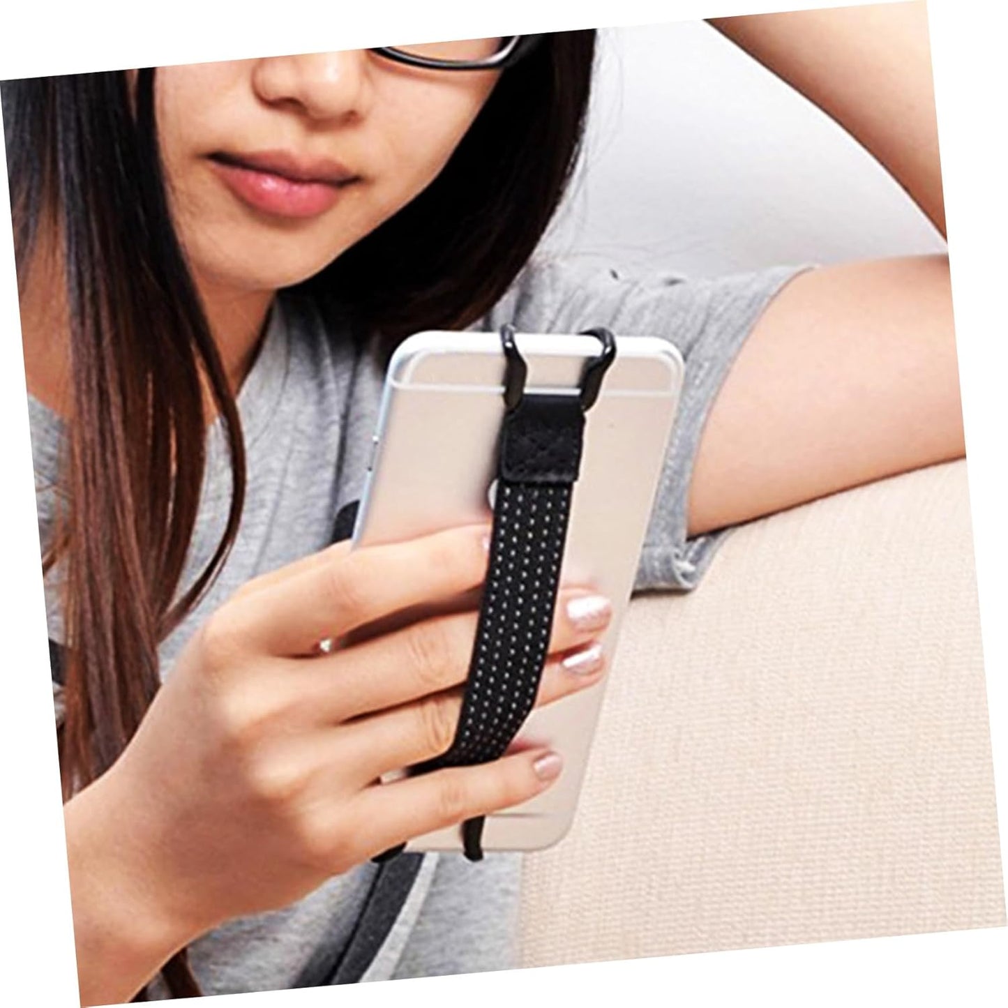 UKCOCO Cm Tablet Holder Tablet Holder Strap Hand Grip Universal Nylon Band for E-Reader Black Finger Bracket Elastic