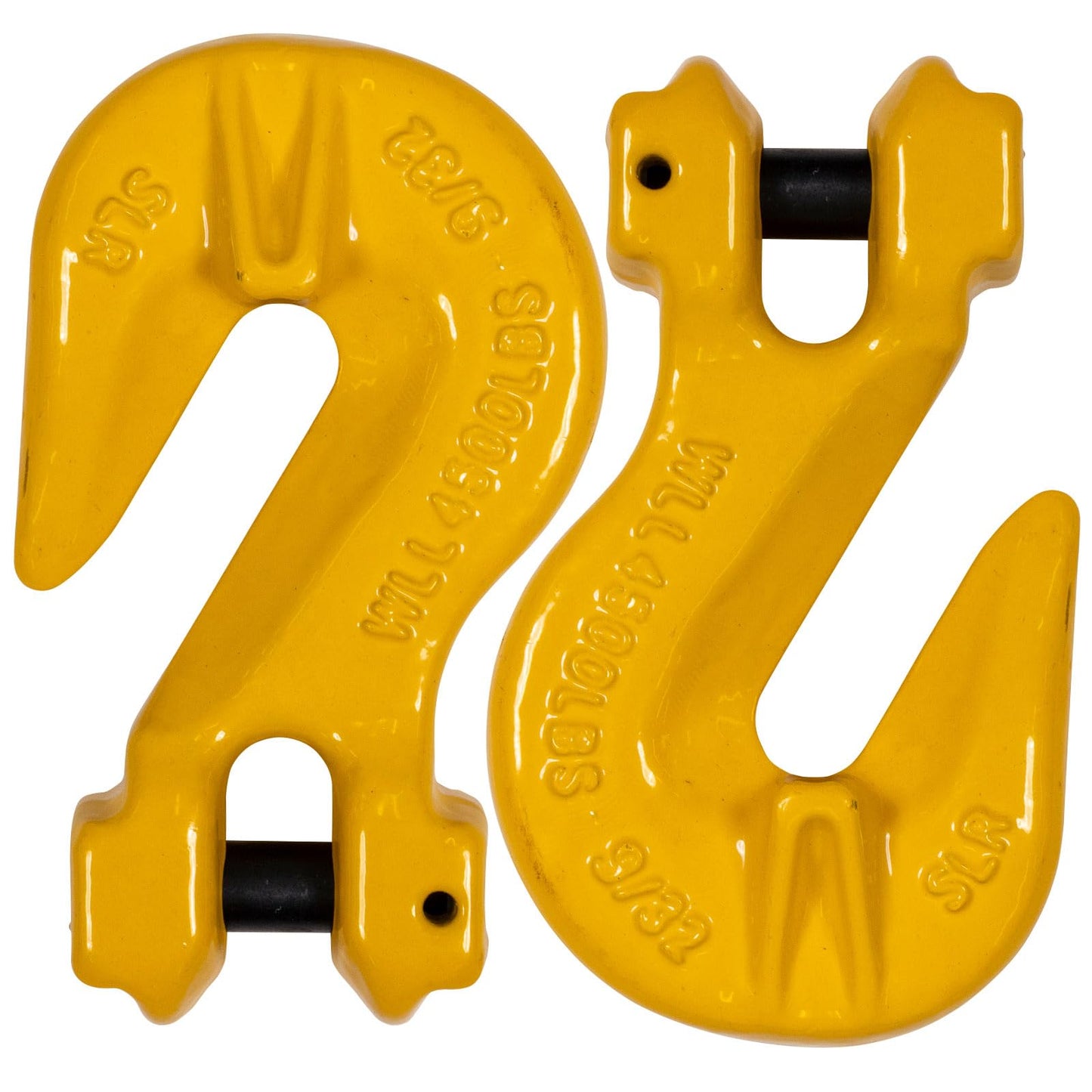 US Cargo Control 9/32 Inch Clevis Grab Hooks (2-Pack), G80 Chain Hooks, 3,500 LBS Working Load Limit, Chain Clevis Hooks for Lifting, Hauling, Towing, Trailers, & Chain Binders