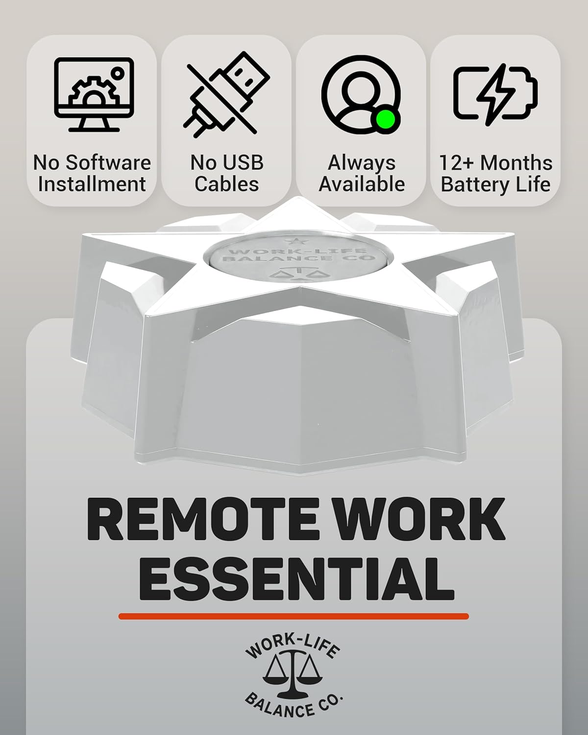 Work-Life Balance Corporation Work-Life Balance Compact Mechanical Mouse Jiggler - Undetectable Device to Keep Mouse