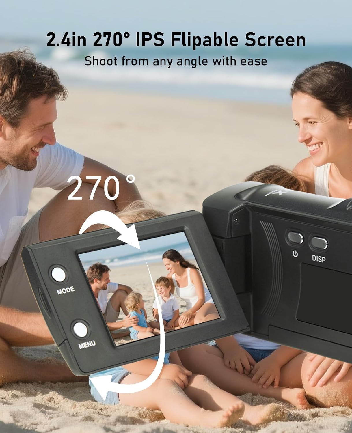 FLATIC 2K/8K 48MP/75MP 16X 32GB/64GB Video Camera, Camcorder with Picture-in-Picture Mode, WiFi Vlogging Cameras