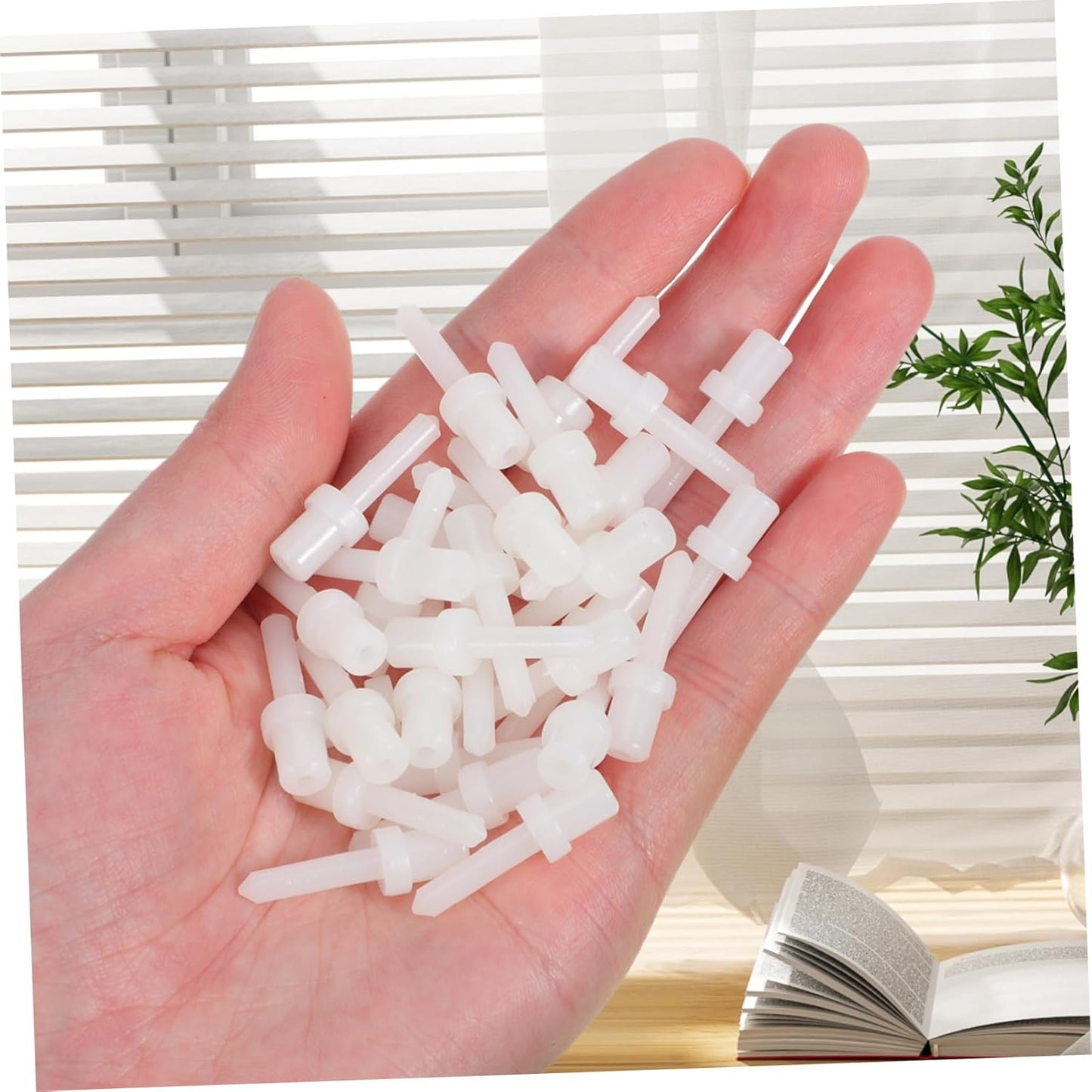 Skiennix 60Pcs Plastic Louver Pins Replacement Kit - Durable Telescopic Design for Plantation Shutters