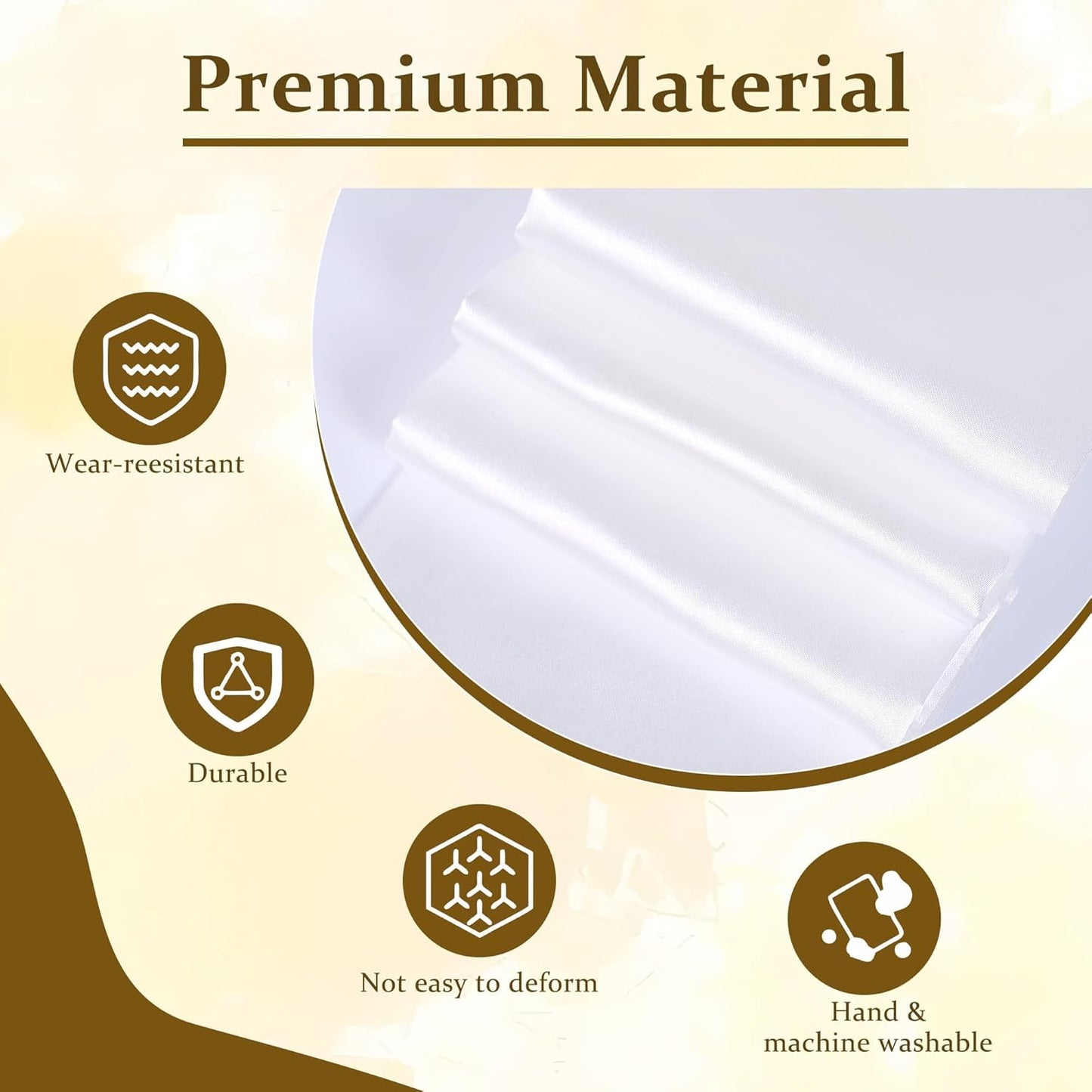 Skiennix White Satin Blank Sash - Perfect for Wedding Embroidery, Monogram & Holiday Decor | 2 Pieces