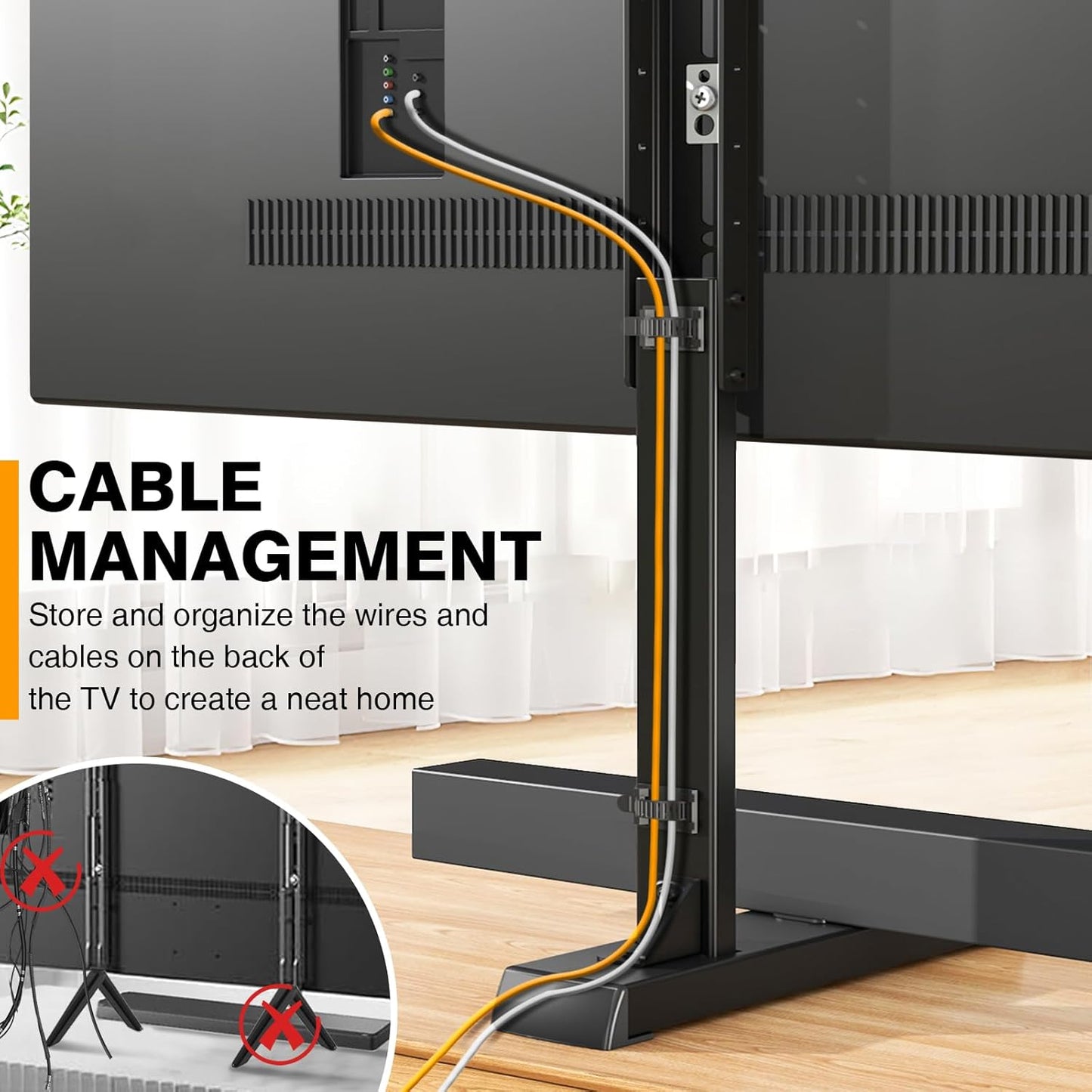 37 86 Inch 150lbs, 800x600mm, Universal TV Legs, Table Top TV Stand Base with Height Adjustable for Most to TVs