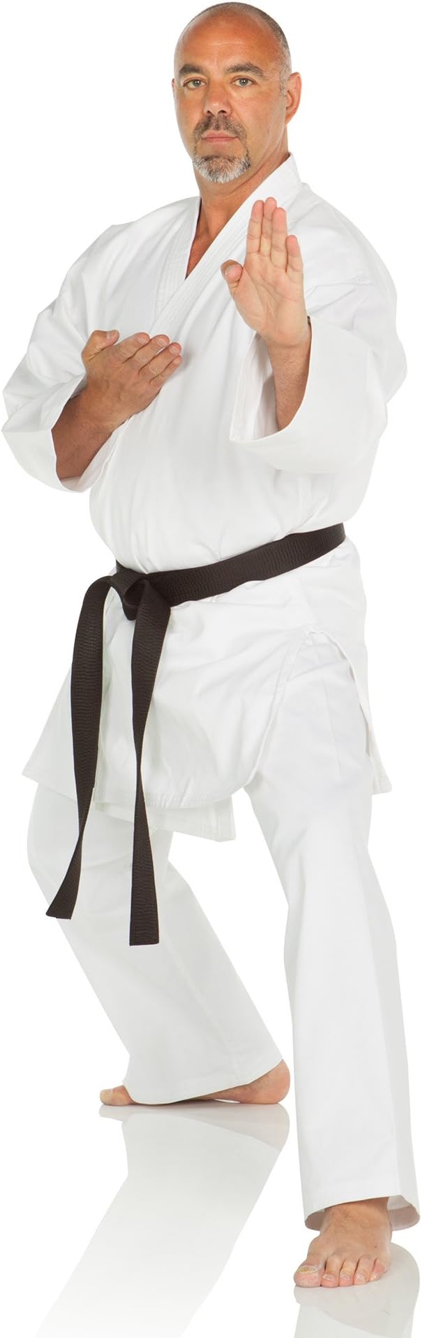 Ronin Medium Weight Karate GI Middleweight Martial Arts Karate Uniform - 9.5 oz Cotton, White Belt Included