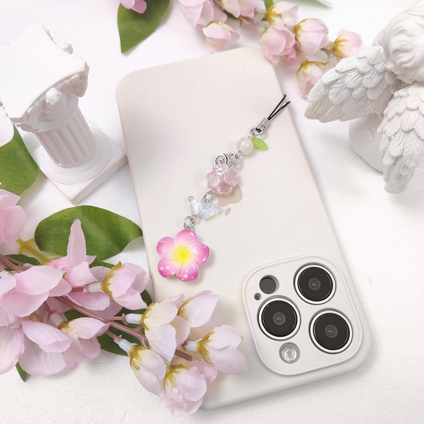 cioatu Y2K Set Cute Phone Charms - Aesthetic Cherry,Flower, Butterfly & Star Cell Phone Straps, Kawaii PhoneAccessories