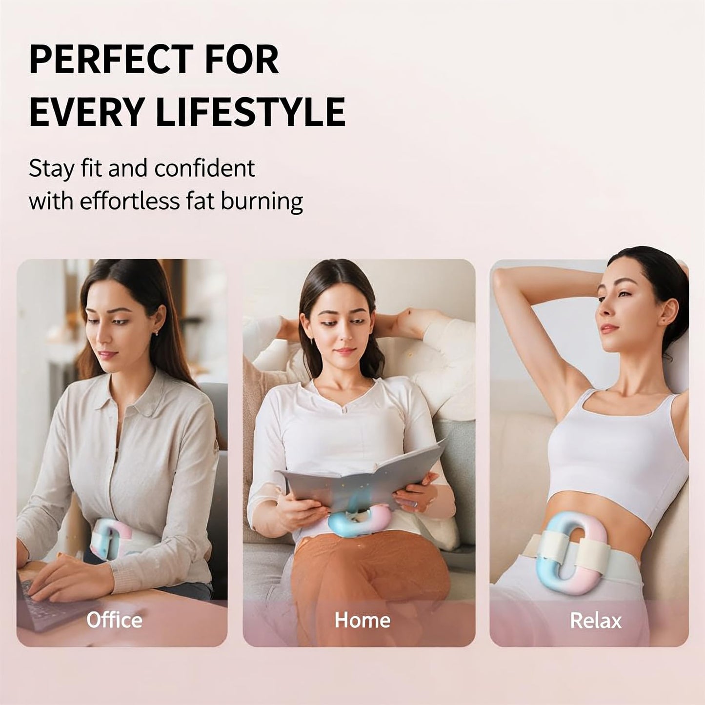 Electric Vibration Plate for Lymphatic Drainage, 8 Level Multifunctional Full-Body Fascia Ring with Belt, 1500mAh Rechargeable Deep Tissue Muscle Massager for Body Contouring & Recovery (Gradient)
