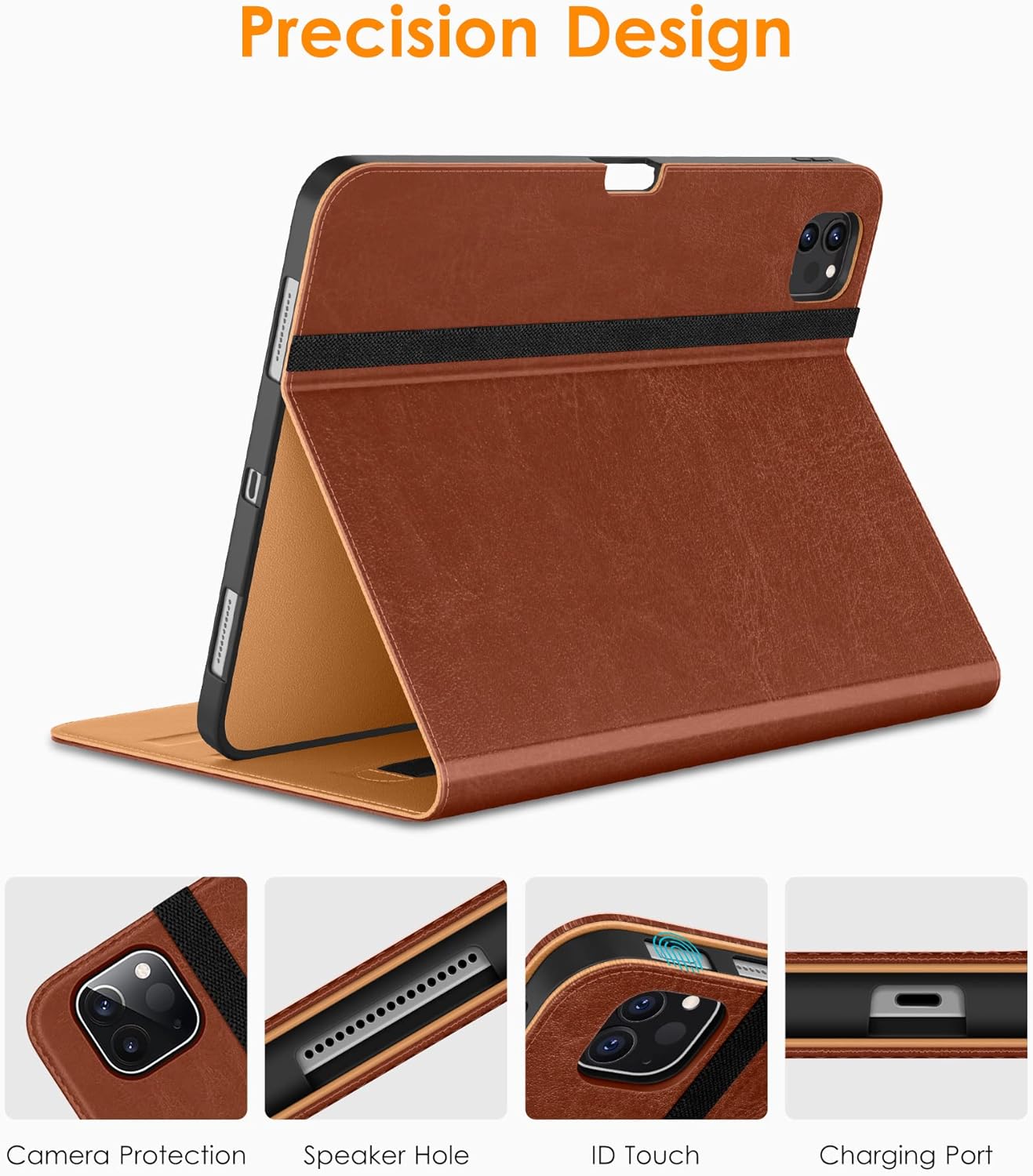 DTTO 12.9 6th 5th 4th 3rd 2022/2021/2020/2018, for iPad Pro / / / Generation Case Premium Leather Folio Stand Cover