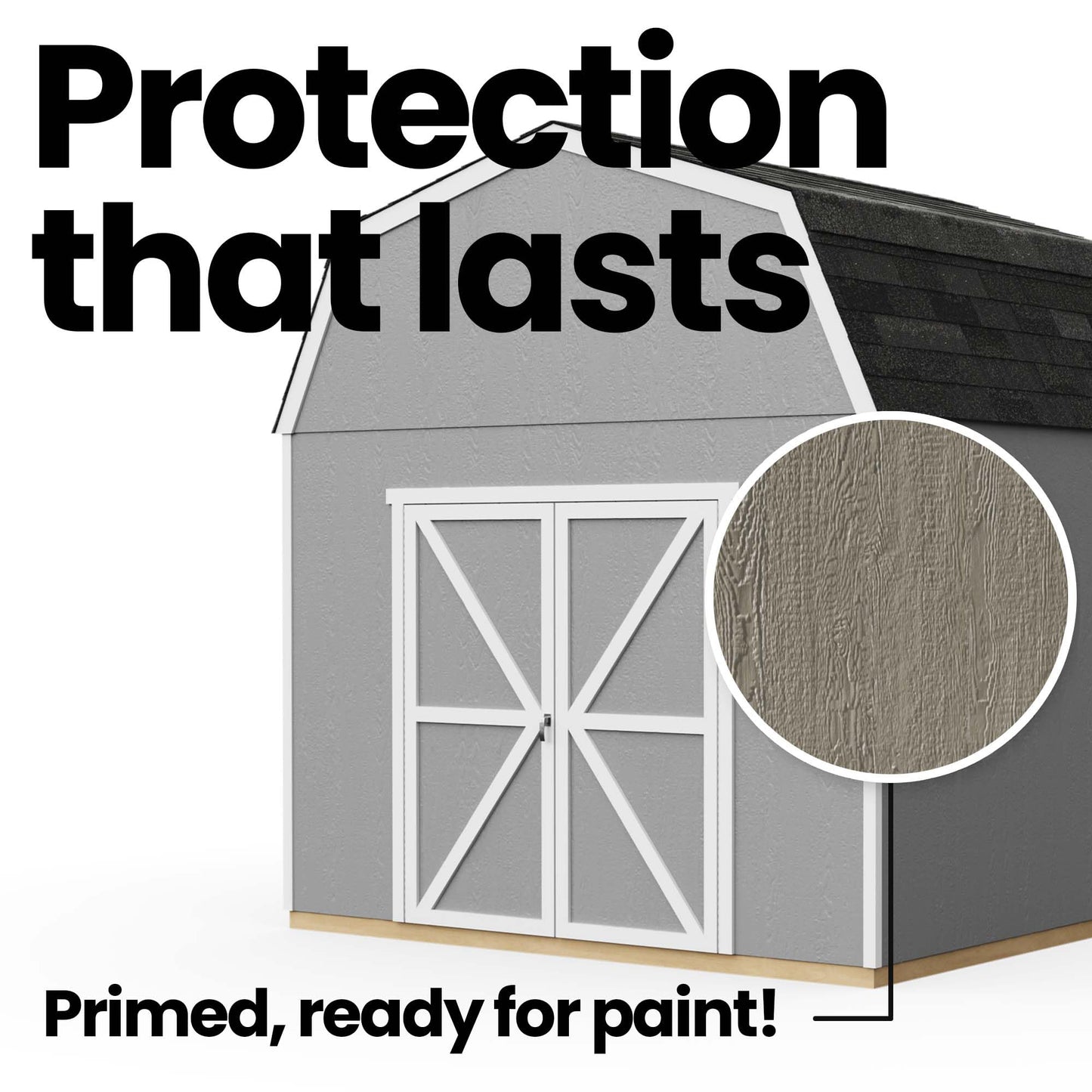 Handy Home Products Braymore 10x18 Do-It-Yourself Wooden Storage Shed with Floor Kit- Does not Include Paint or Roofing Shingles