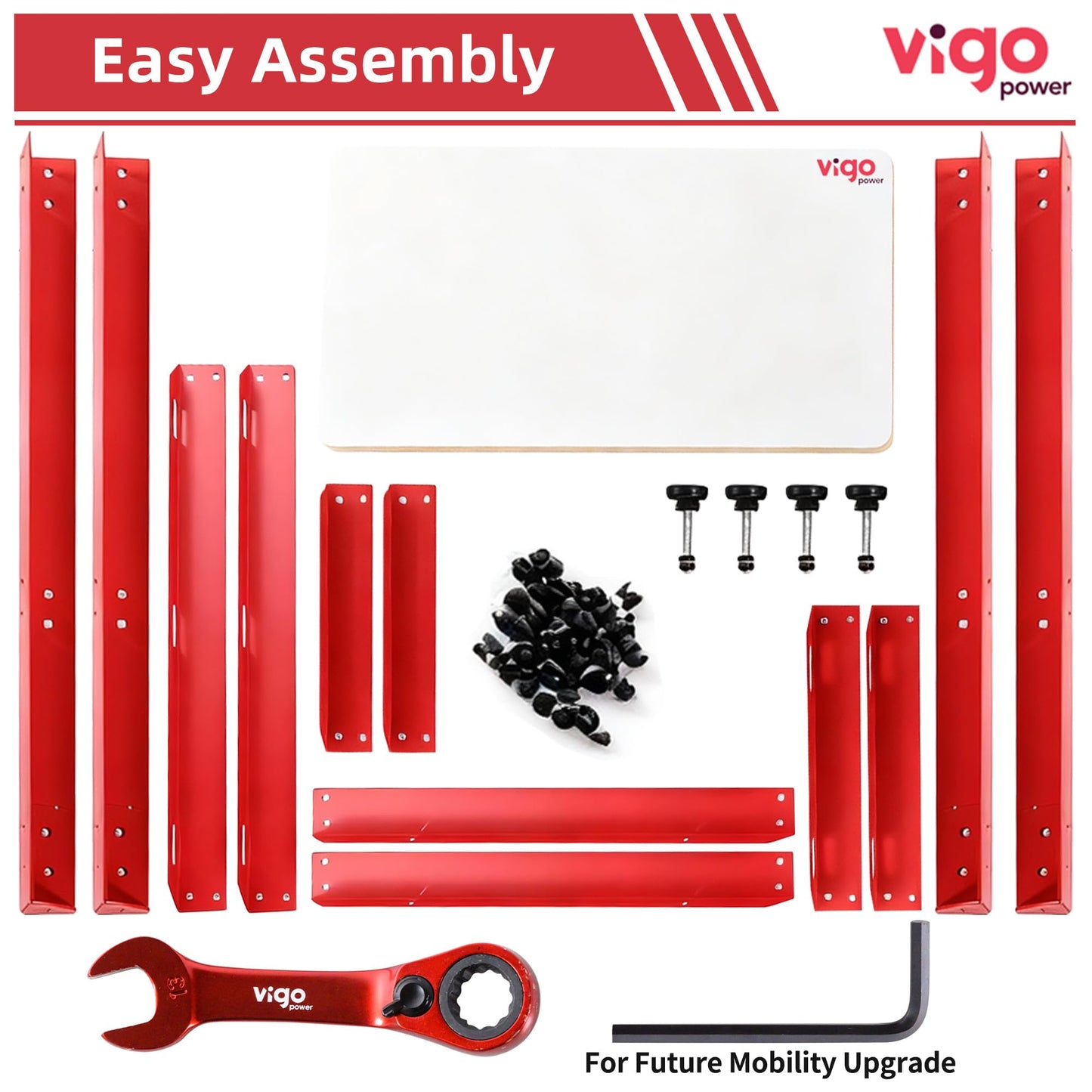 VIGO POWER 700 Lbs Heavy Duty Tool Stand, 30" Work Height & 26" x 14" MDF Top, Universal Benchtop Machine Table with Vibration-Dampening Base for Planer, Drill Press, Saws & Grinders