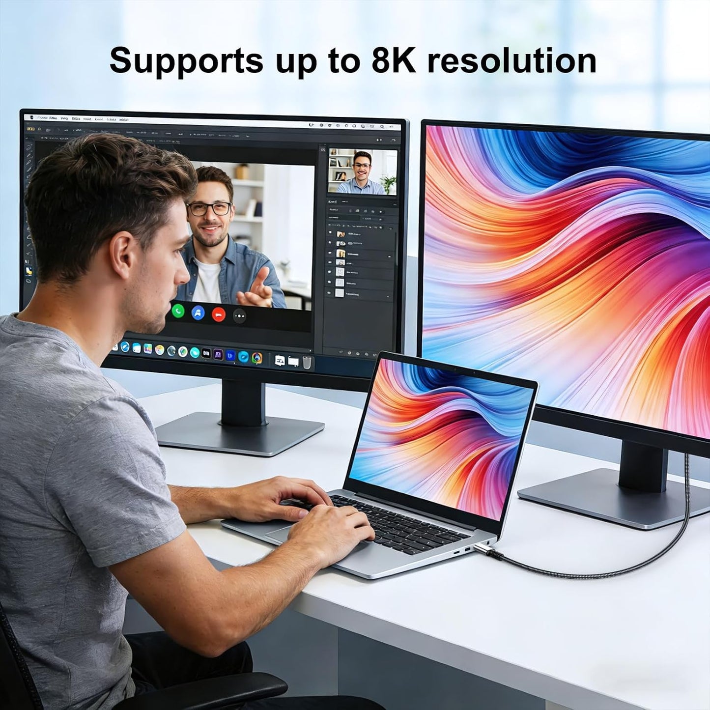 4 6.6FT 2-Pack, 40Gbps 240W 4/3, 8K@60Hz 17/16/15, USB Cable USB C Data Cable for Thunderbolt USB-C Video Fast Charging