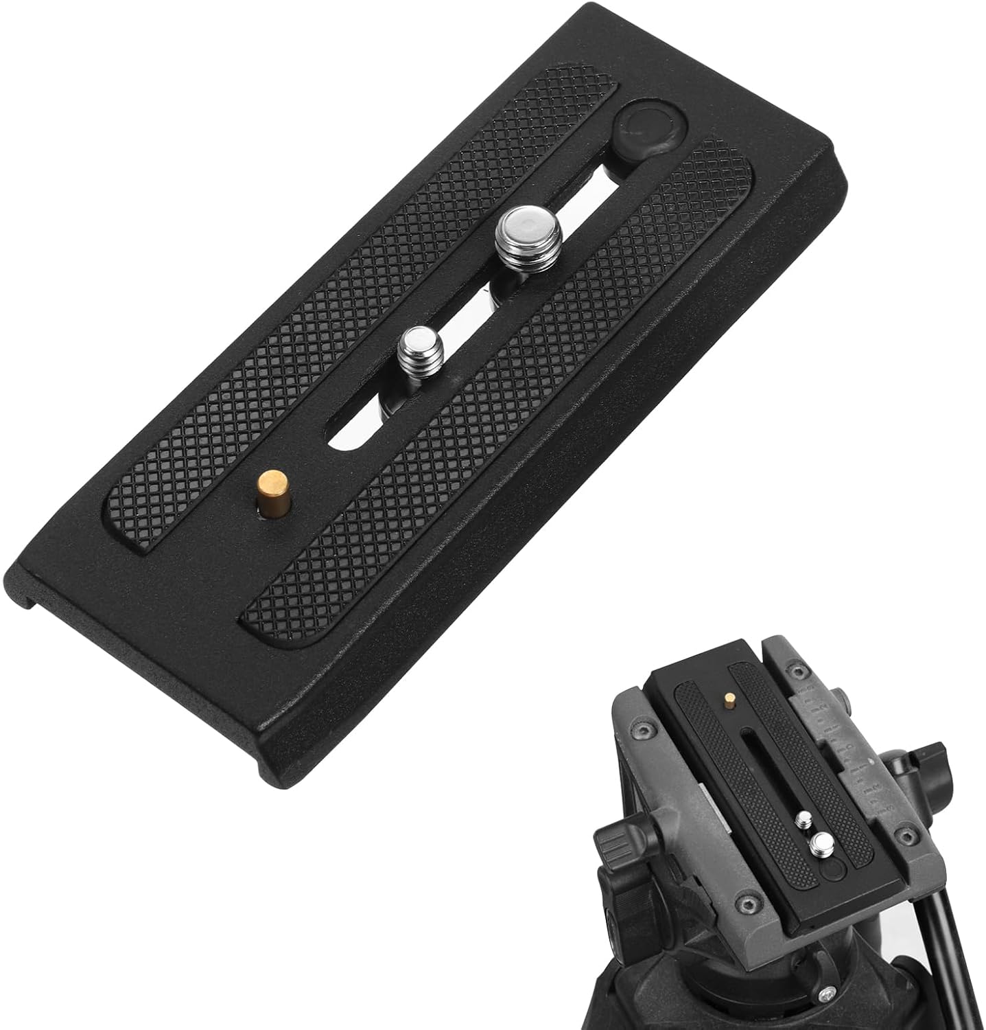 Vin Beauty P200 1/4" 3/8" Tripod Quick Release Plate, Quick Release Plate Camera for Tripod, Universal Aluminum Alloy