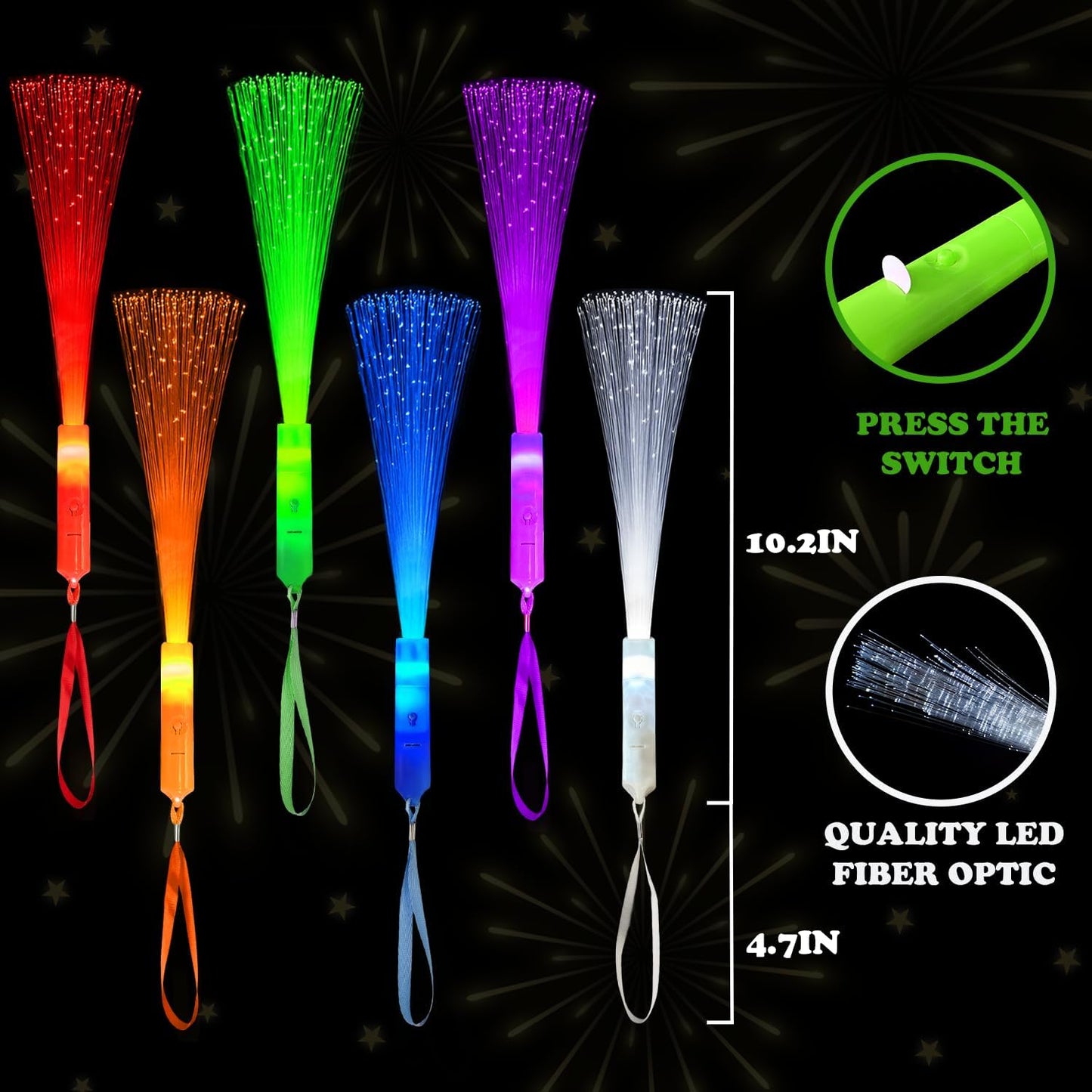 Skiennix Glow Sticks - 6 Pack Neon Party Favors for Kids | Light Up Camping & Birthday Essentials