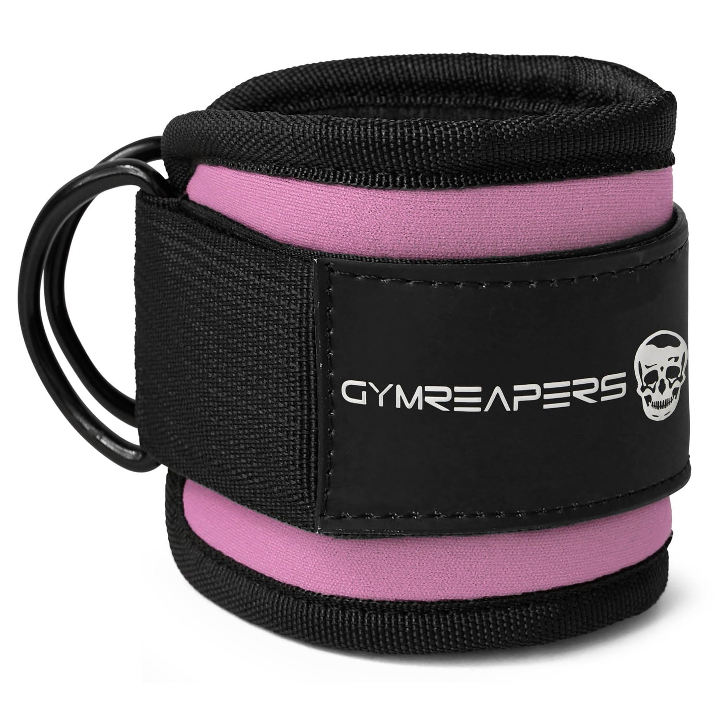 Gymreapers Ankle Straps (Pair) For Cable Machine Kickbacks, Glute Workouts, Lower Body Exercises - Adjustable Leg Straps with Neoprene Padding (Pink, Pair)