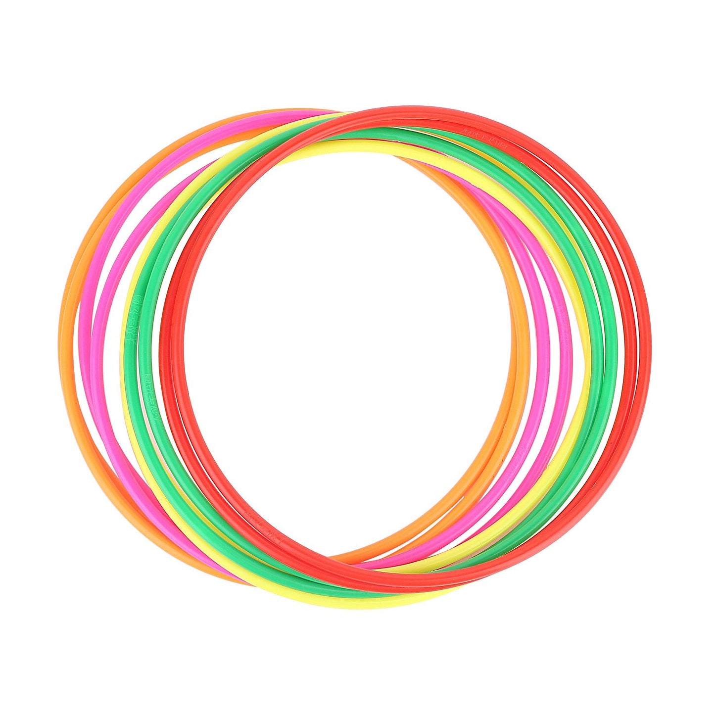 Crystallove 12pcs Plastic Random Color Toss Rings for Carnival Garden Backyard Outdoor Games (9.4 Inch)