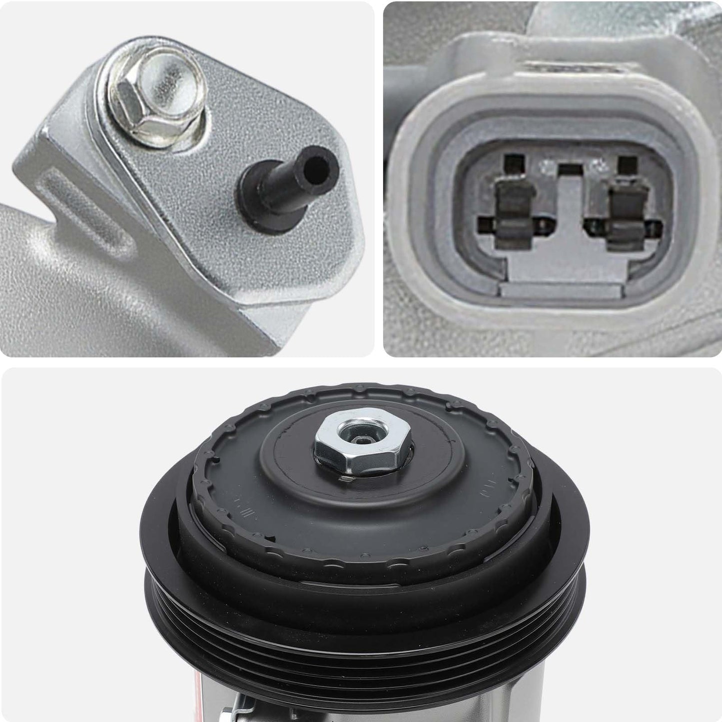 AISIN AFTERMARKET ACCT-00794 Air Conditioner AC Compressor - Compatible with Toyota Yaris 2012-2018, Yaris R 2016-2018 - with 4-Pulley Groove, with Clutch