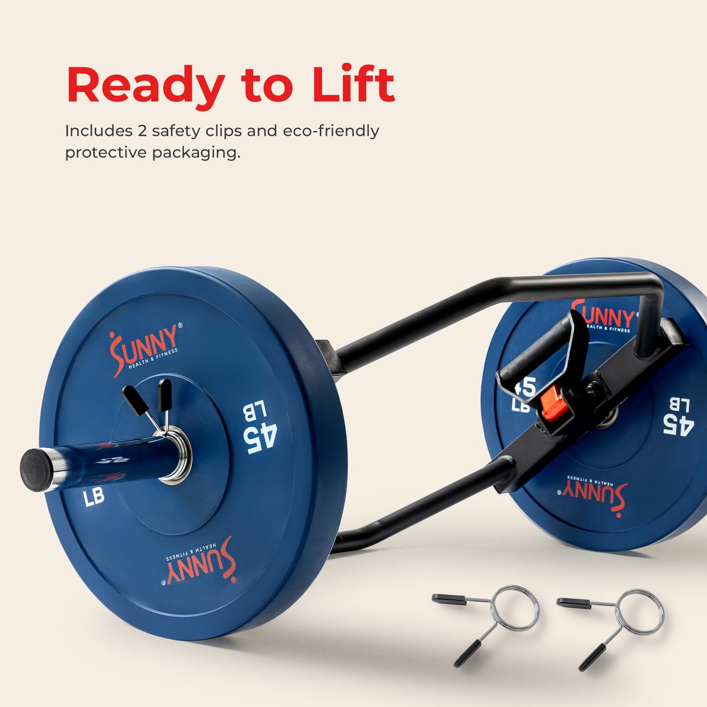 Sunny Health & Fitness Olympic Hex Barbell Trap Bar - OB-TRAP