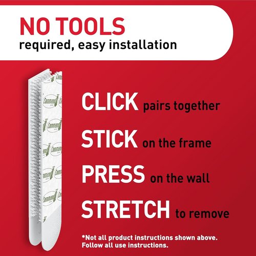 Command 15 lb & 10 lb Picture Hanging Strips - Damage-Free Hangers for 28 Frames | White Adhesive
