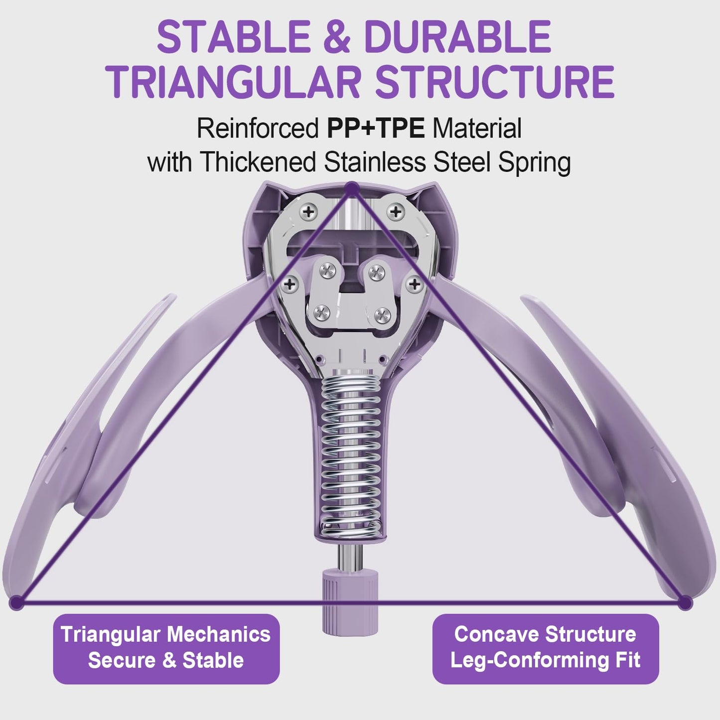 Pelvic Floor Exercise Devices 77 lb Adjustable Kegel Inner Thigh Exerciser and Hip Trainer Workout Equipment for Home Postpartum Recovery Women Men, with Band, Purple