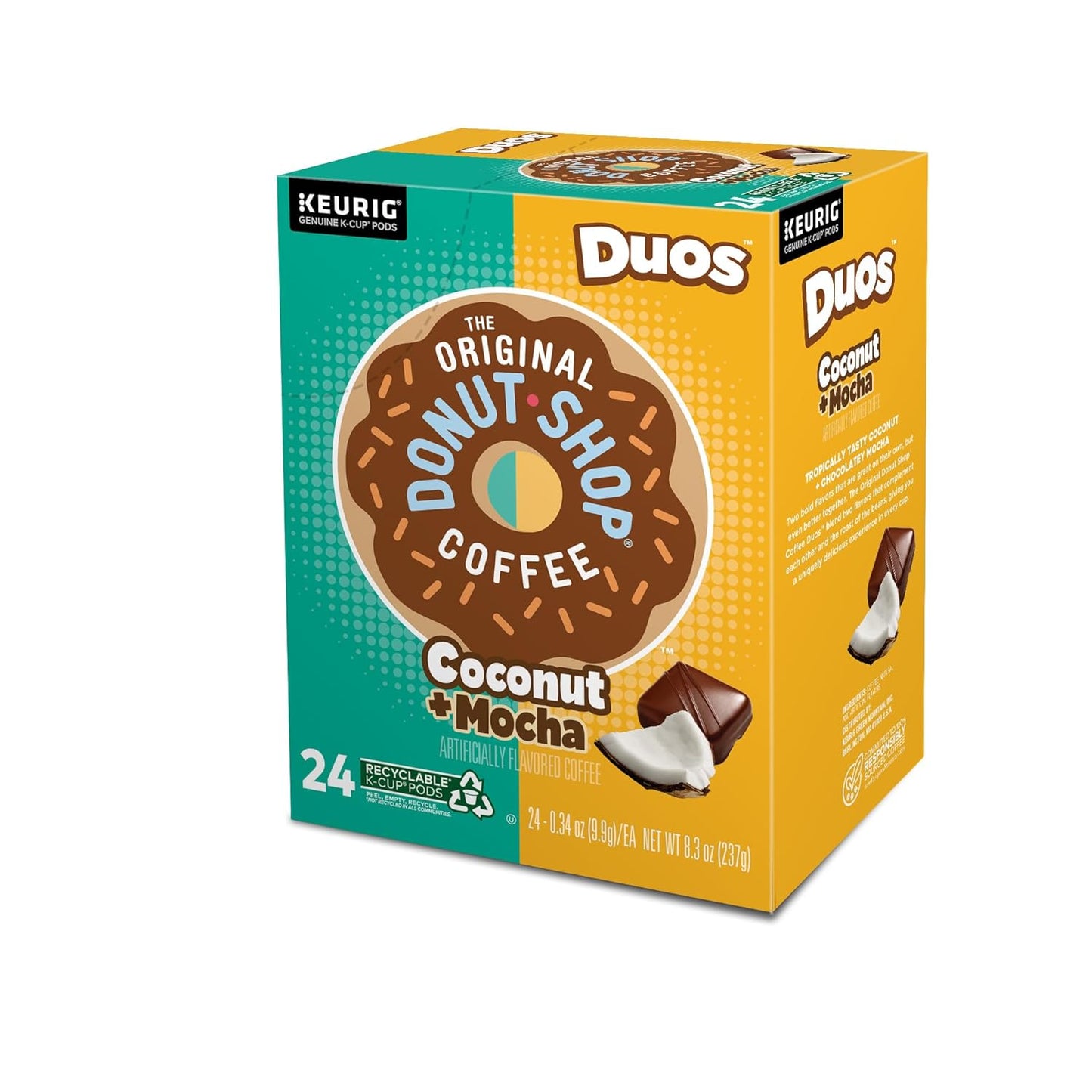 Original Donut Shop - Coconut & Mocha K-Cup Pods | Medium Roast Coffee, 96 Count