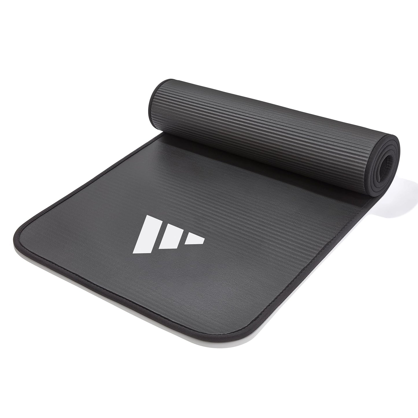 adidas 10mm Extra Thick Training Mat with Carrying Strap and Non-Slip Textured Base - Cushioned Workout Mat for Home Gym, Floor Workouts, and Intense Exercises - Portable and Durable