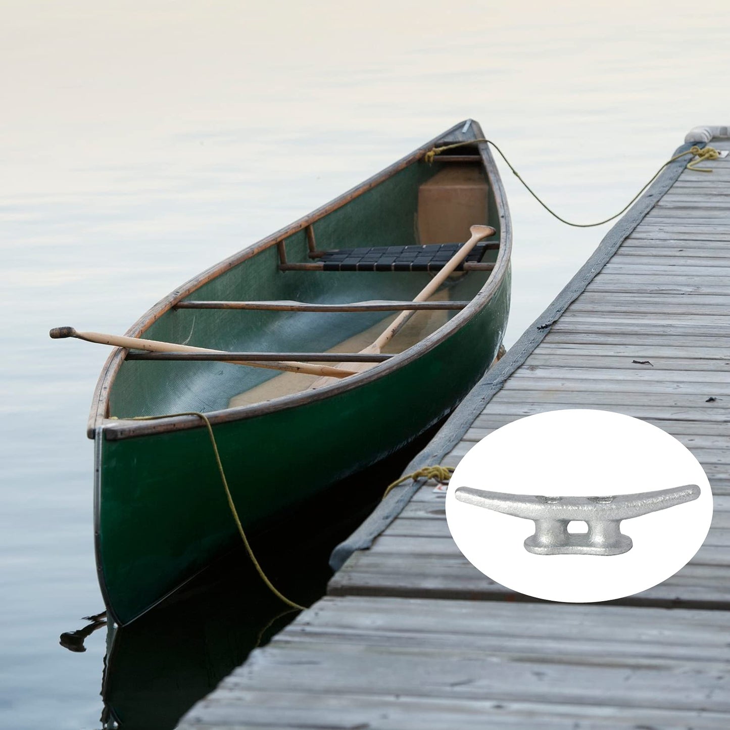 VEITHI Dock Cleat 4 inch - Hot Dipped Galvanized Boat Cleats, Rope Cleat, Boat Dock Cleats with Hardware Ideal for Small Boat,Deck,Piers for Tying up Boats,Marine Decor,Boat Tie Down Cleats (4 Pack)