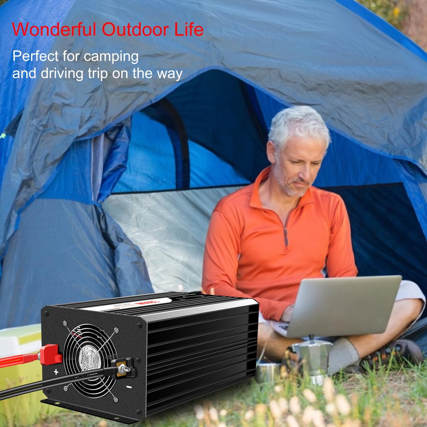 Xijia 3500W Pure Sine Wave Inverter 48V DC to 120V AC Converter for Off-Grid Solar System, Home Backup, RV, Truck – High Efficiency, Low Idle Power, Strong Load Capacity,Surge 7000W