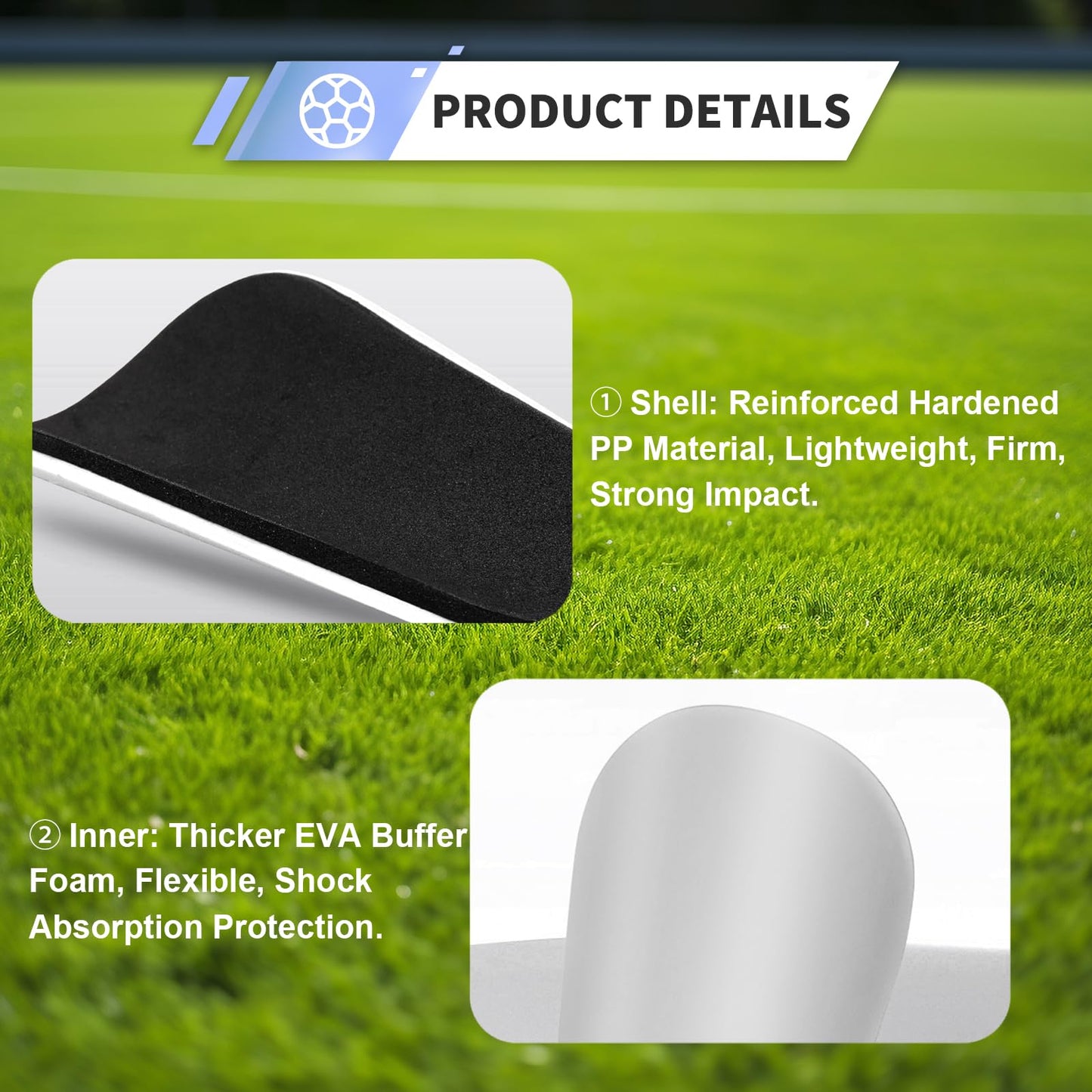 Motspo 2 Pairs Soccer Extra Mini Shin Guards for Toddler Kids Youth and Adults - Ultra Miniature Shin Guards Soccer - Extra Small Shin Pads So Light and Comfortable for Boys, Girls, Men, and Women