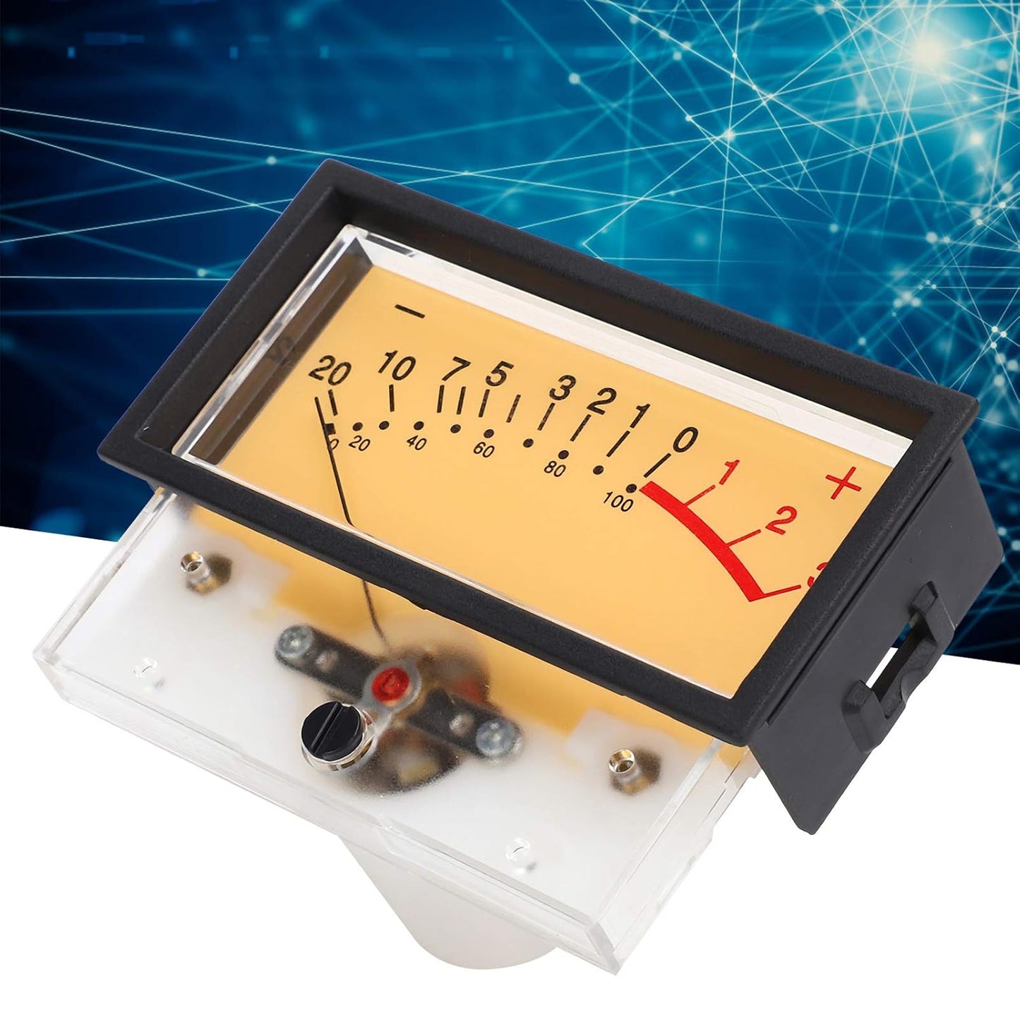 VU Meter DB Level Audio Power Amplifier Level Indicator with Large Analog Pointer Dial for Car Stereo Home Recording