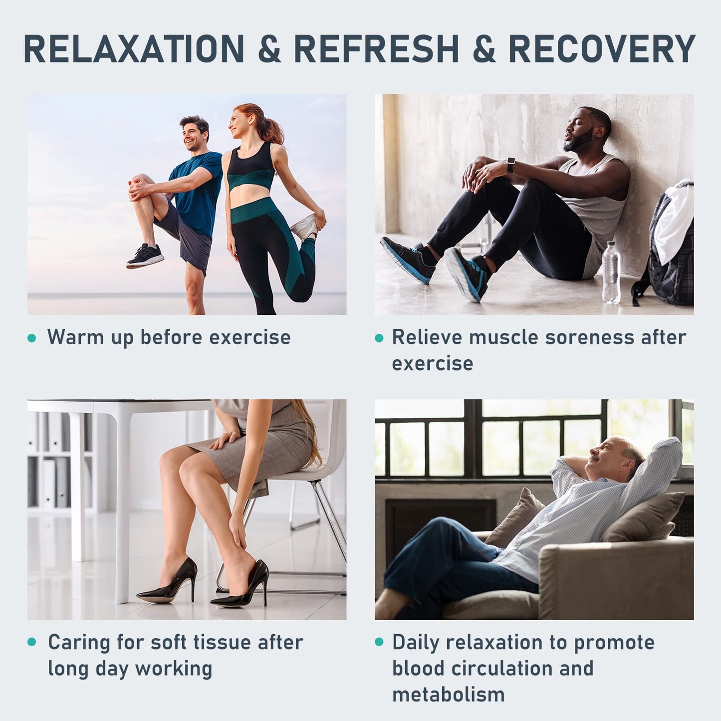 QUINEAR Air Compression Recovery System, Professional Sequential Device for Massage Therapy, Foot and Leg Recovery Boots to Improve Circulation for Athletes, FSA-HSA Eligible (Large)