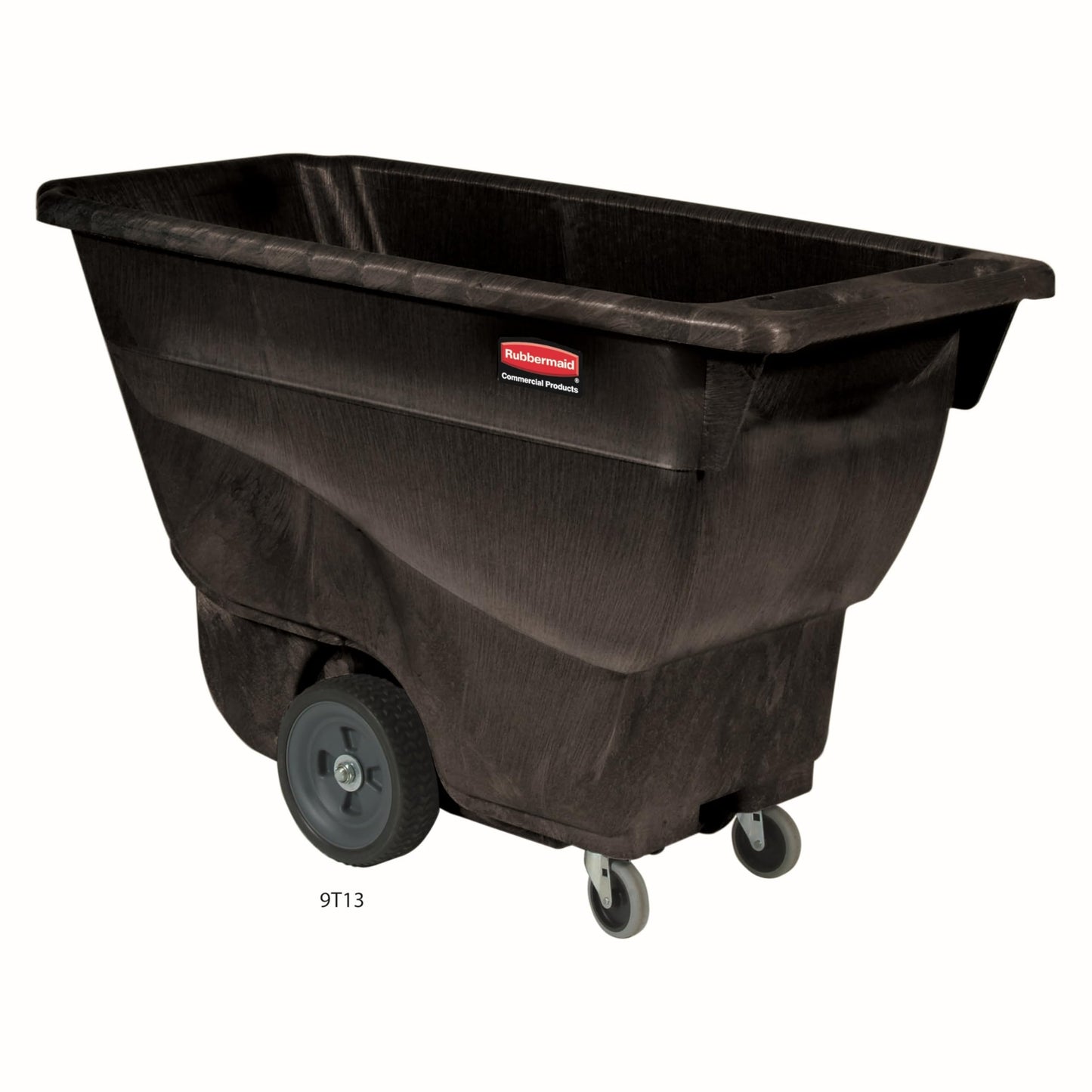 Rubbermaid Commercial Products Tilt Dump Truck, 450 lbs 1/2 Cubic Yard Heavy Load Capacity with Wheels, Black, Trash Recycling Cart for Construction/Commercial/Industrial Transportation