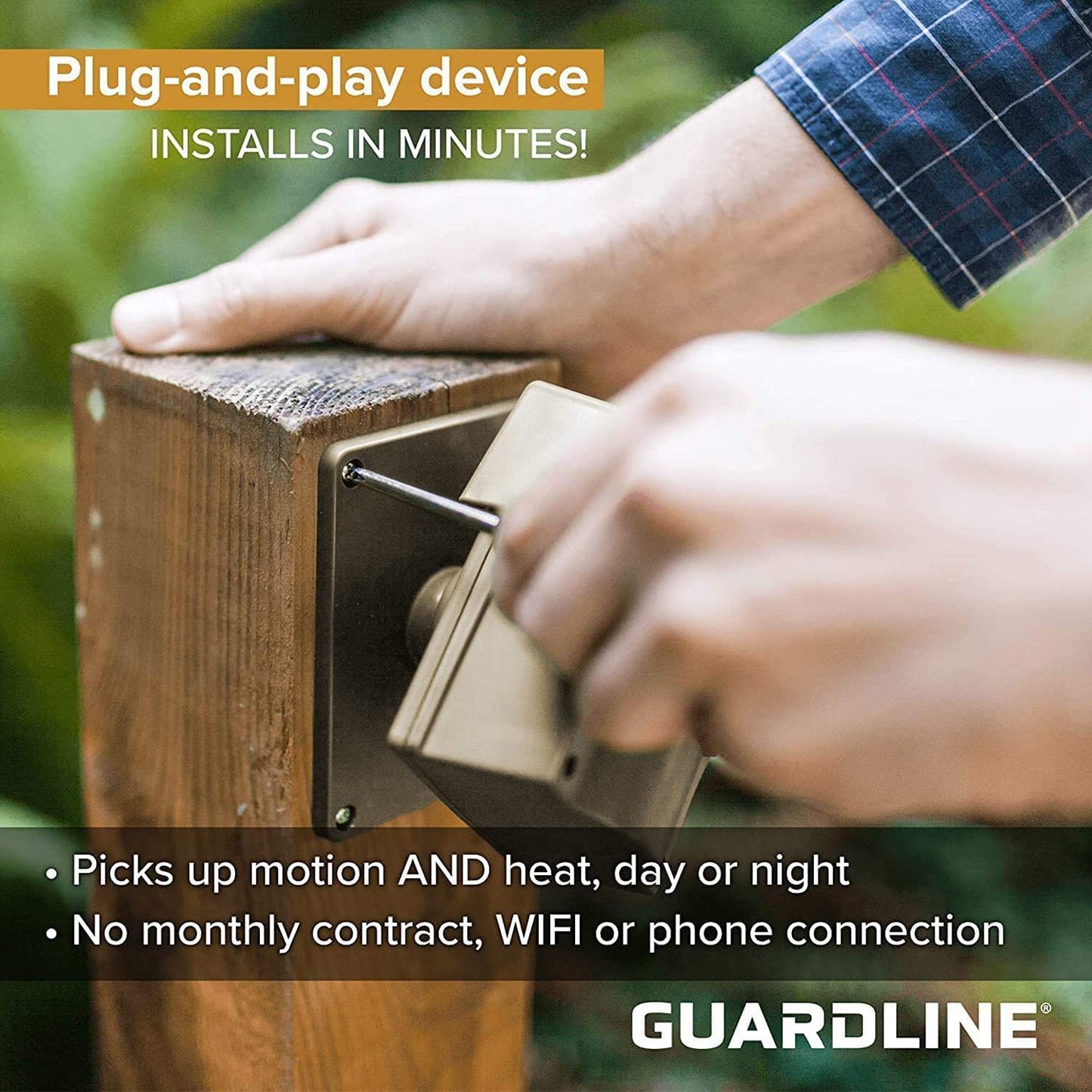 Guardline 500 Foot Range Wireless Driveway Alarm [2 Motion Detector Alarm Sensors & 1 Receiver] Weatherproof Outdoor Security Alert System for Home & Property