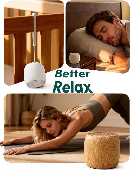 Babelio White Noise Sound Machine - Pocket Mini Pro | 1000mAh Battery, 25 Non-Looping Sounds, Timer & Memory Function