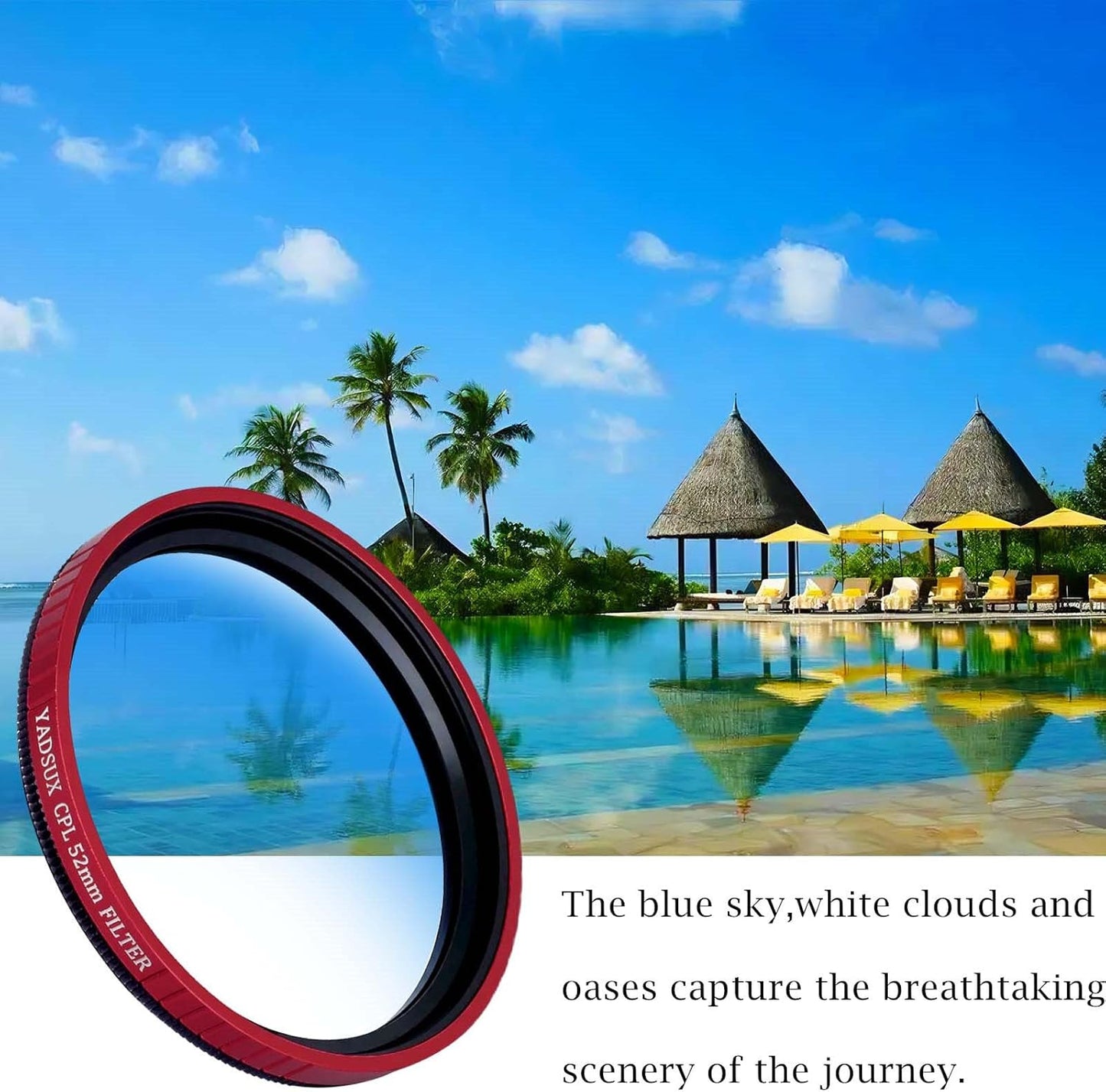 Yadsux 52mm 12-16 Phone CPL Polarizer Lens Filter Kit, iPhone Camera Attachment, Compatible with iPhone Pro/Pro Max