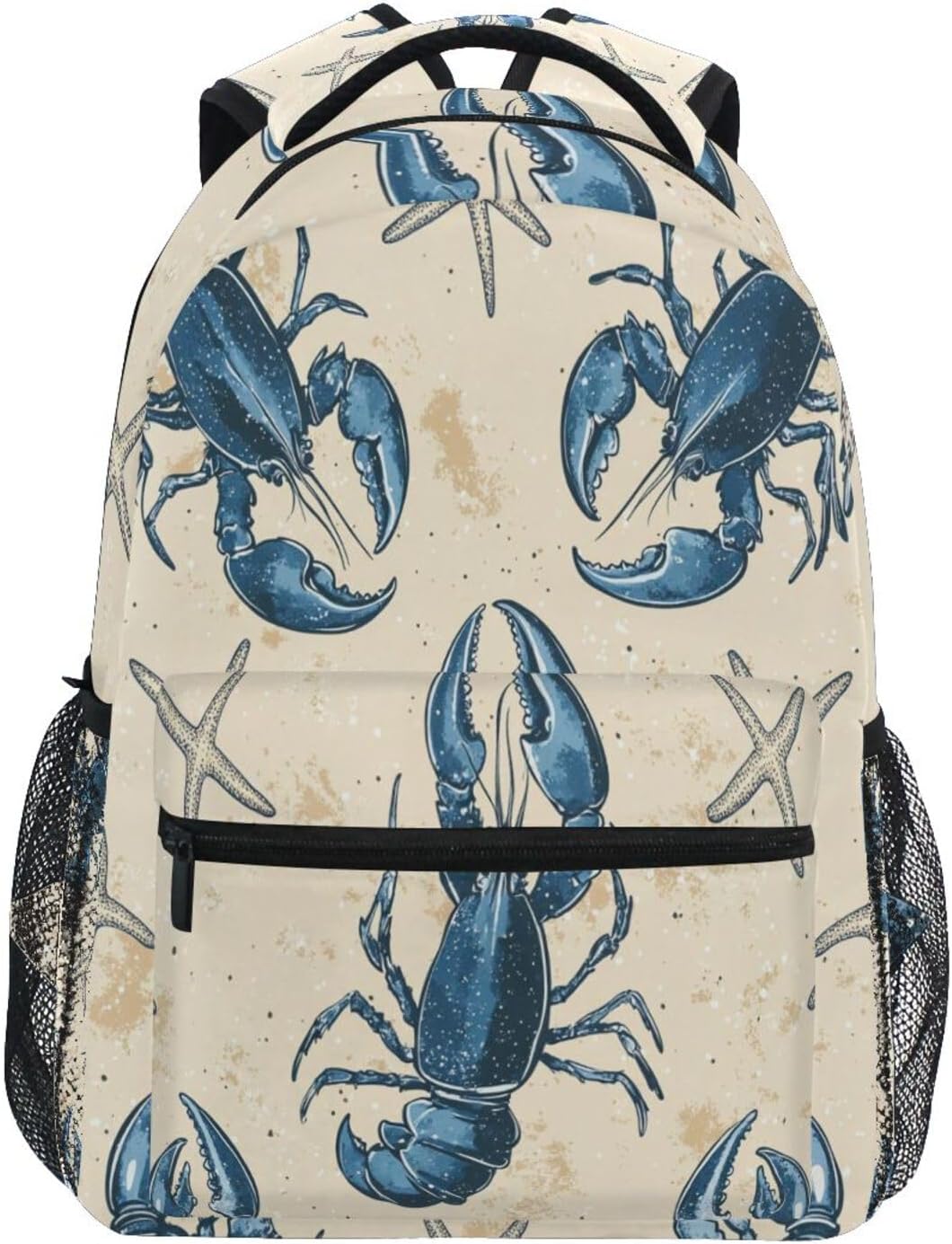 Krafig Backpacks Backpack Daypack Retro Starfish Lobsters Boys Girls Kids School Bookbag, School Bag Travel