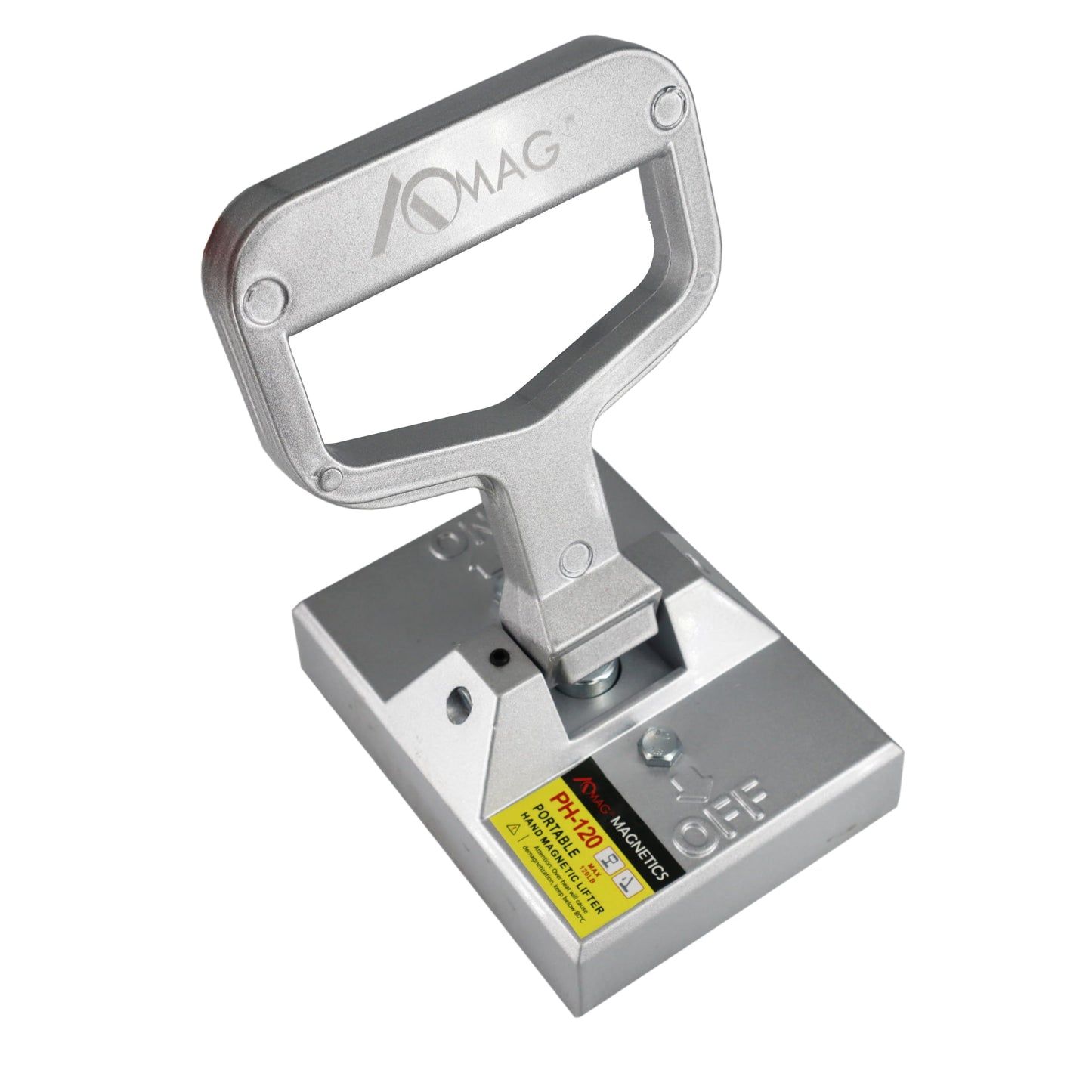 AOMAG 120 lb Magnetic Sheet Handler Lifting Magnet with Release Holder, 720 lbs Breakaway Force, Safety Factor 6:1